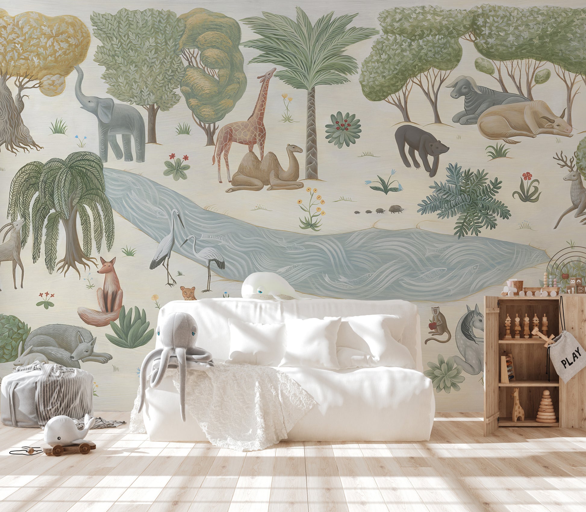 Jungle Wildlife Wall Mural