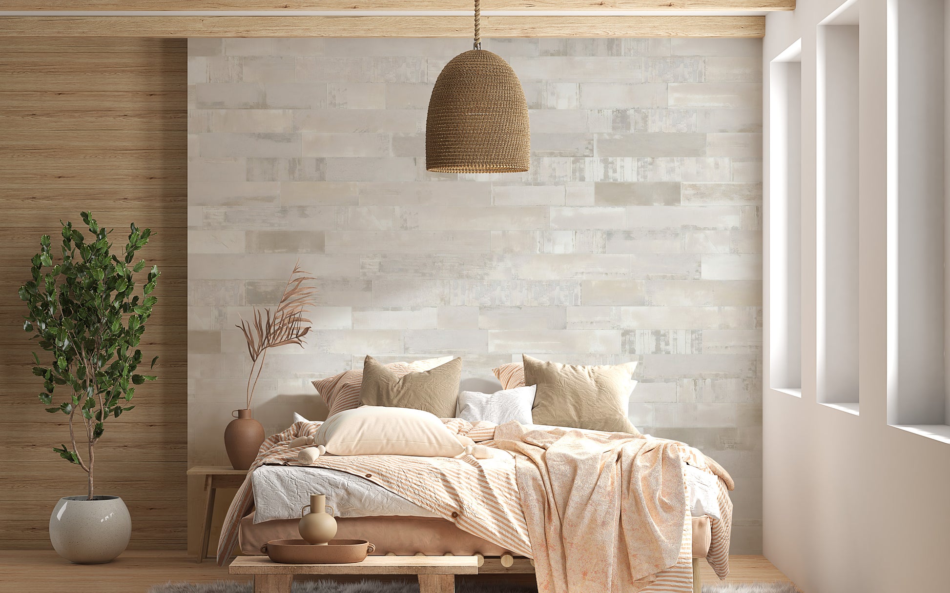 Soft neutral brick texture perfect for blending