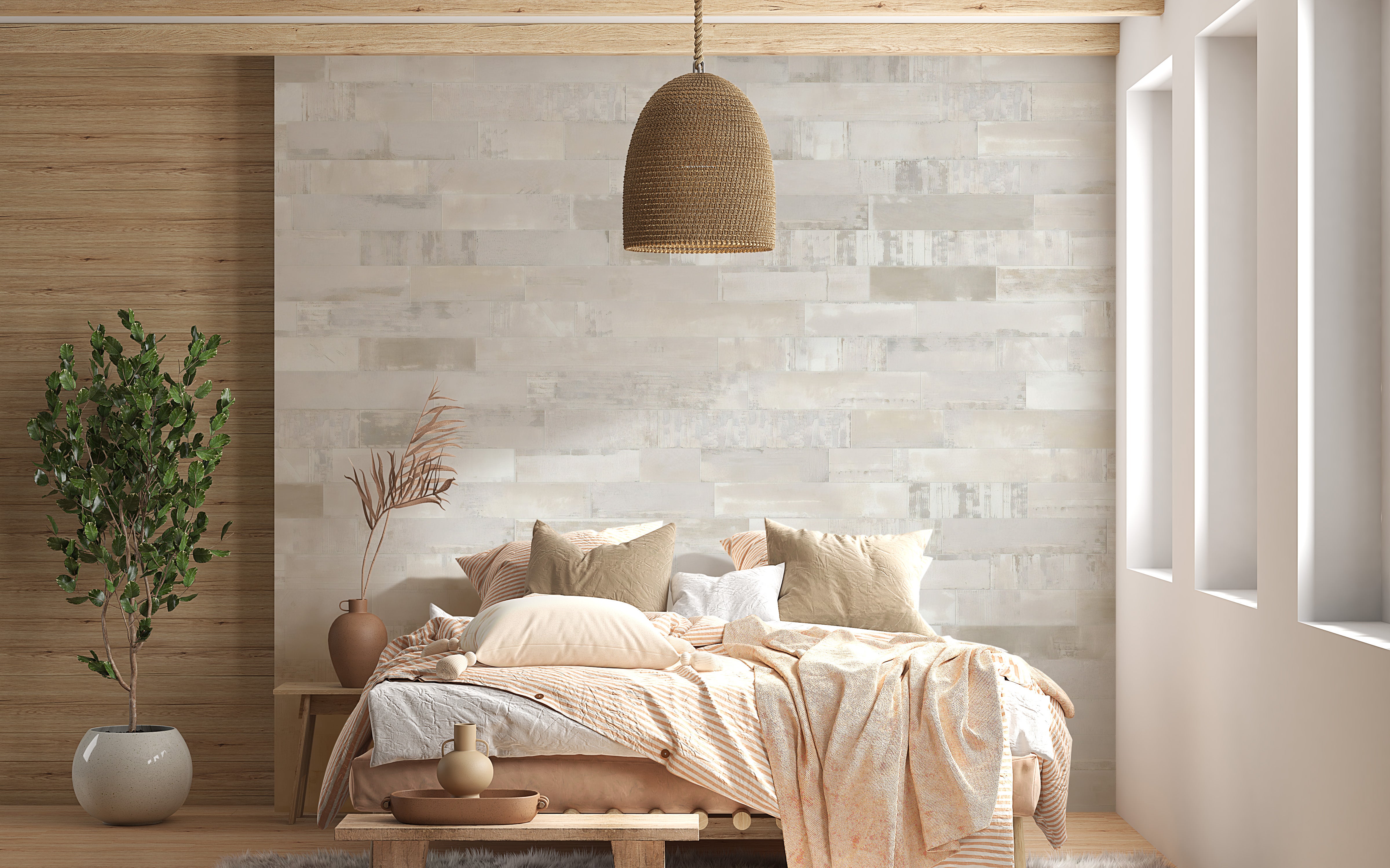 Soft neutral brick texture perfect for blending