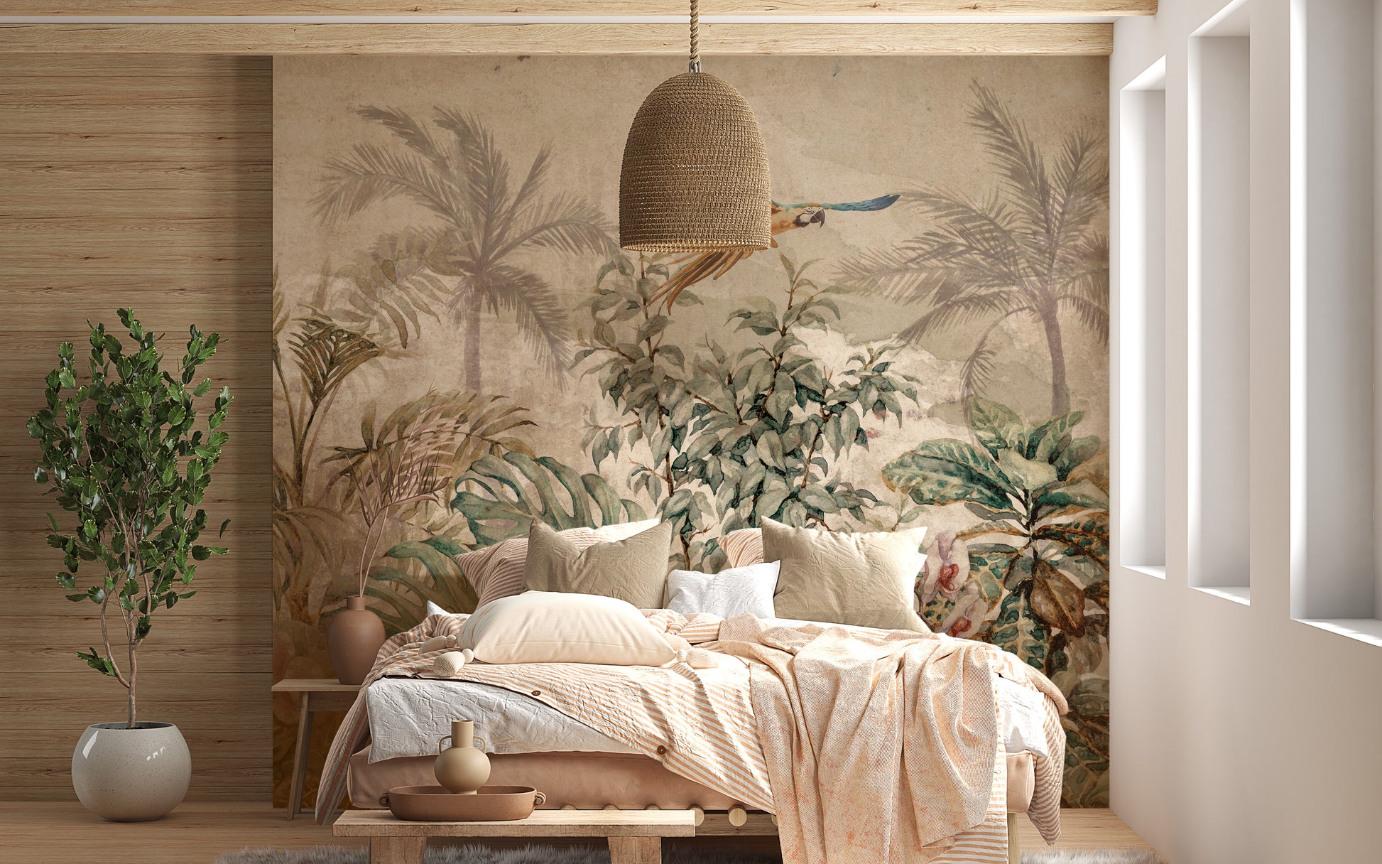 Sophisticated antique foliage wall decor.
