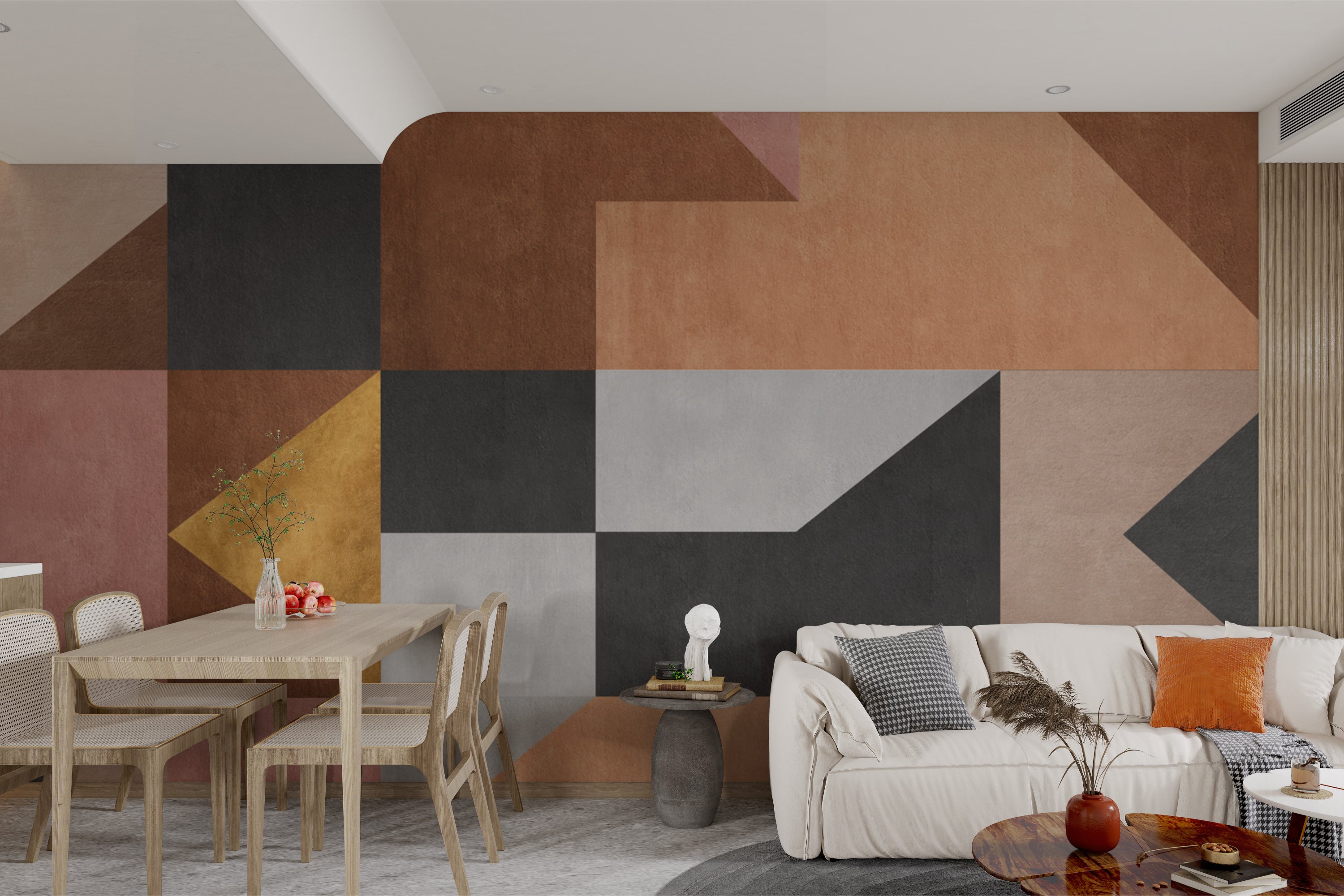 Contemporary artistic geometric design for walls