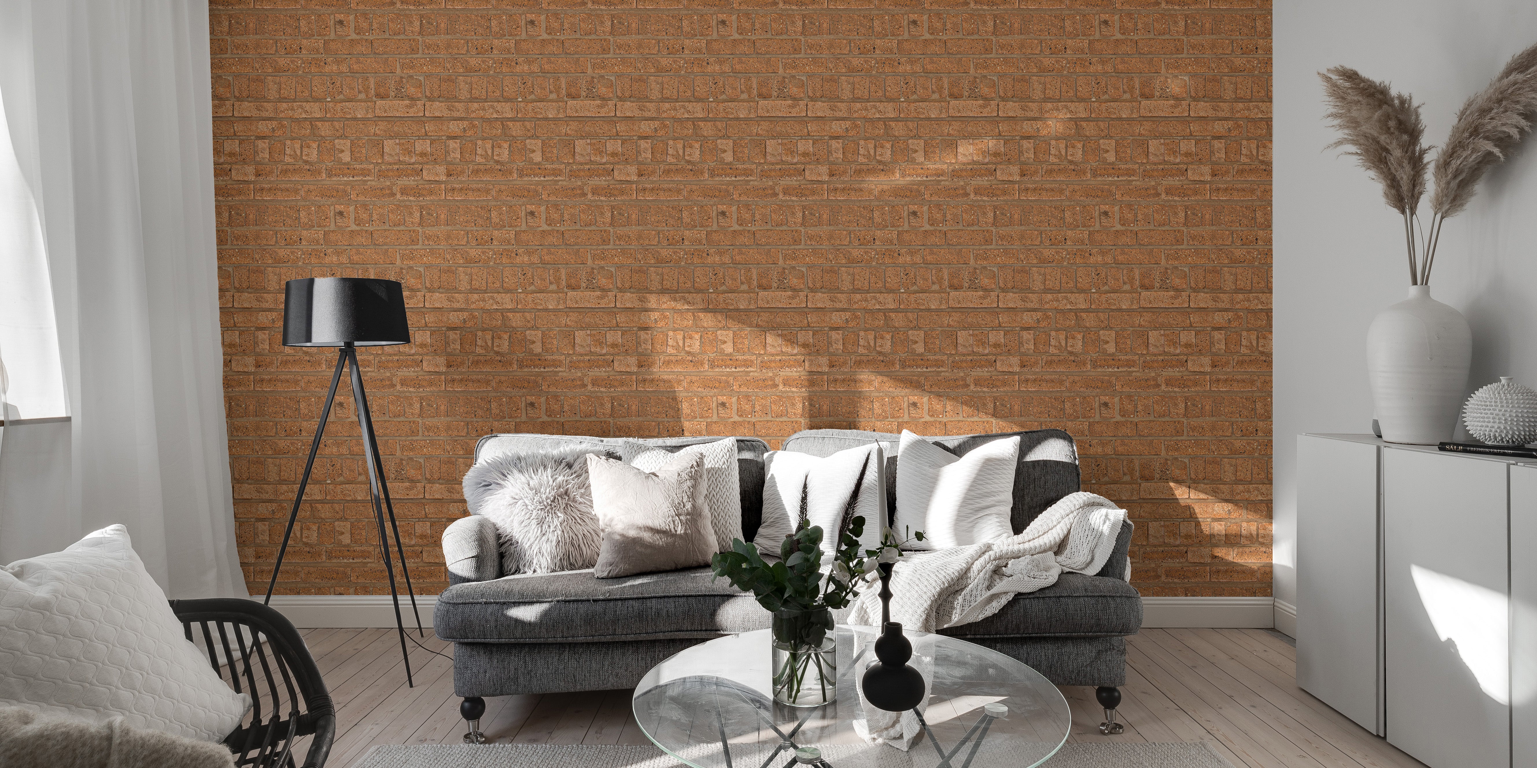 Pavement-inspired brown brick wall pattern design.