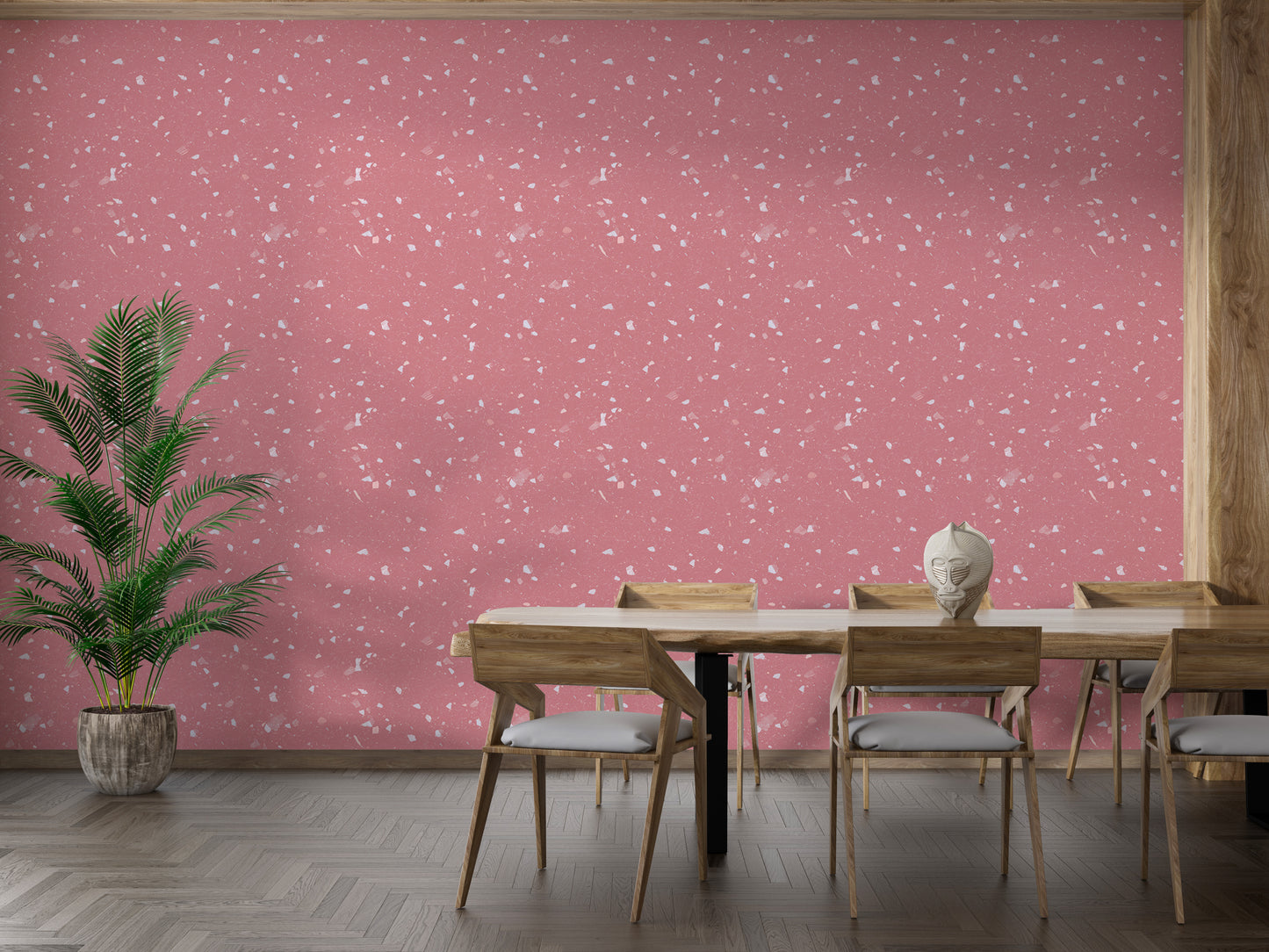 Pink Venetian Quartz Stone Terrazzo Peel and Stick Wallpaper