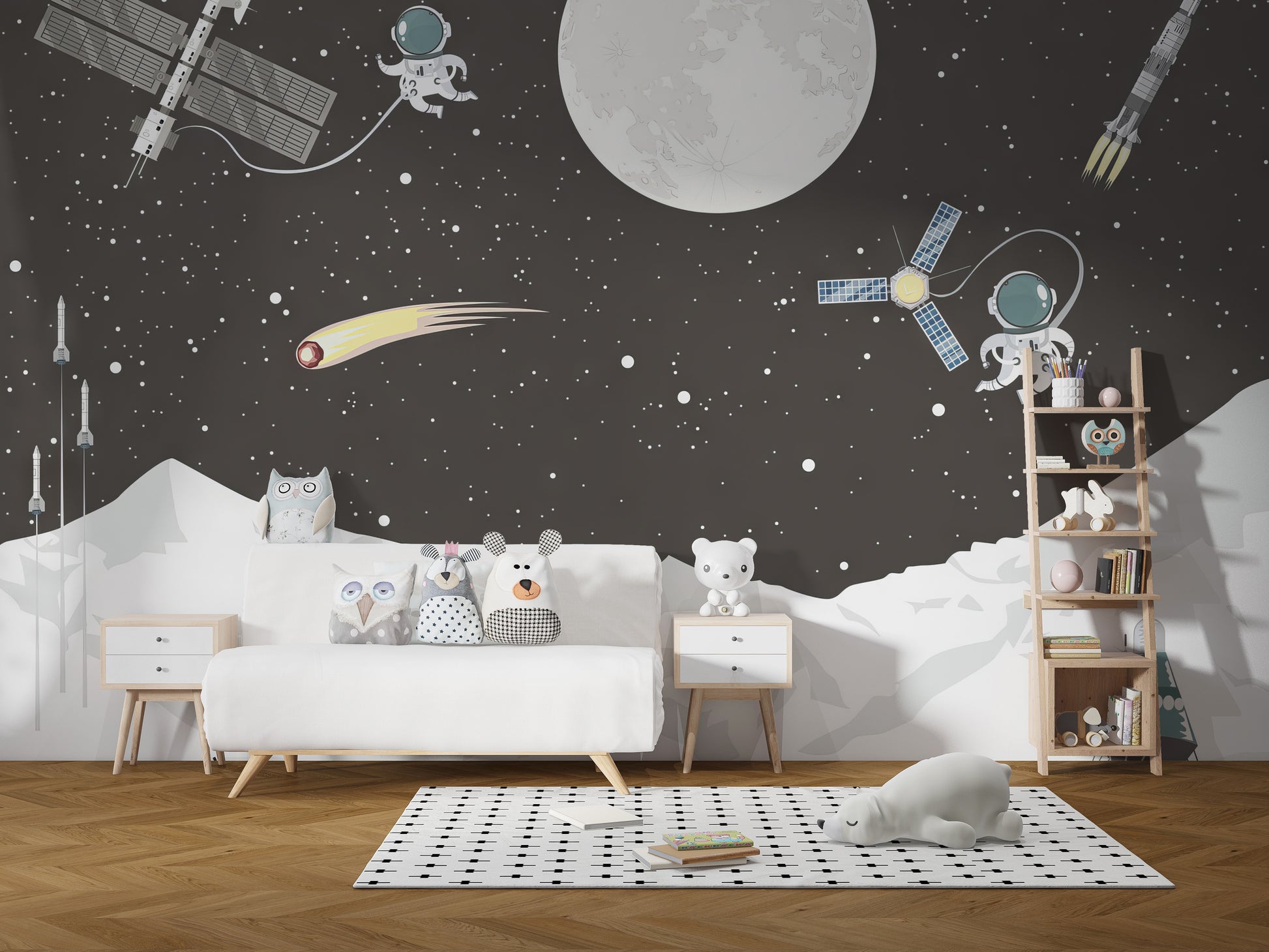 Space Mission Astronaut Wall Mural for a cosmic escape