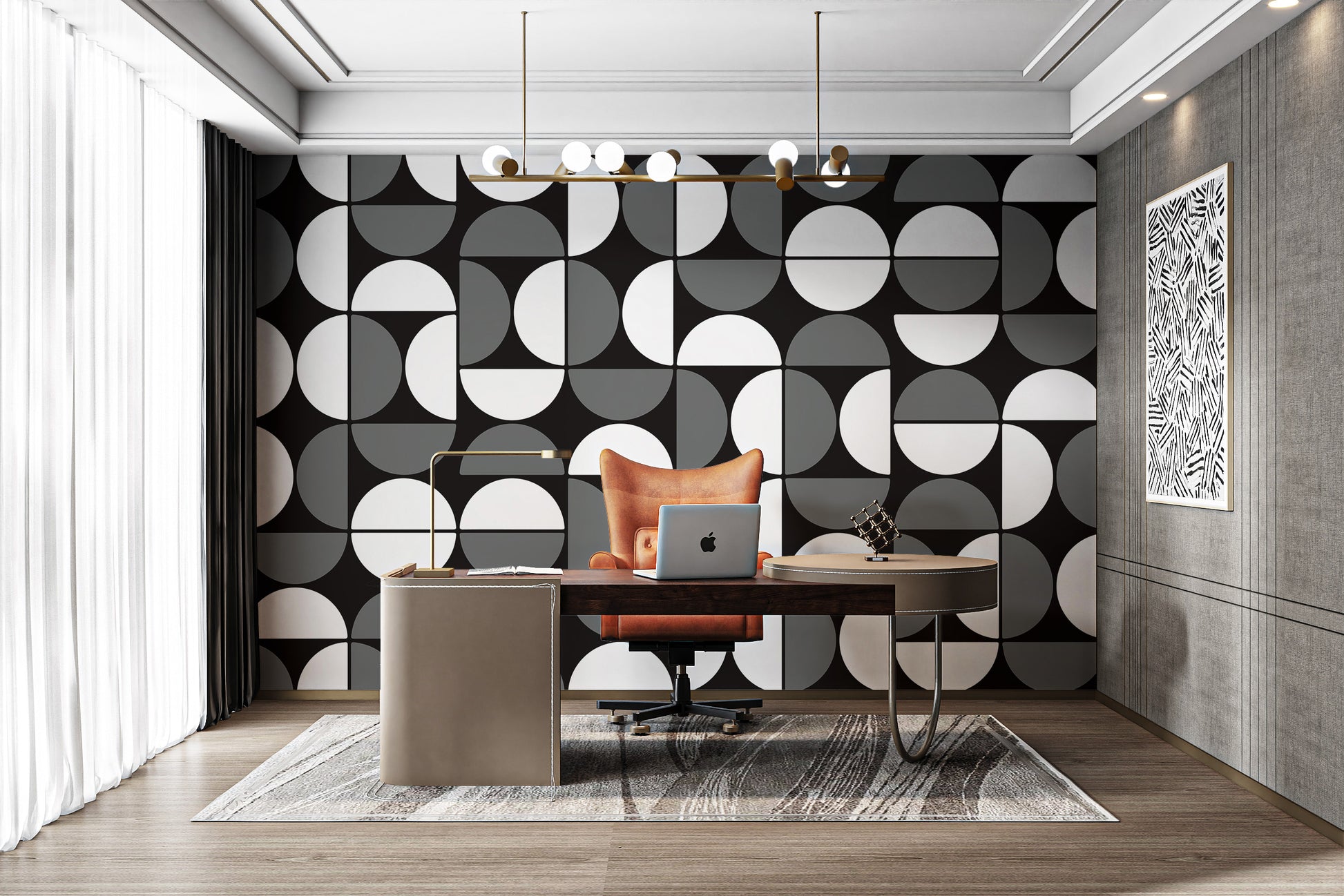 Minimalist abstract pattern wallpaper with neutral tones
