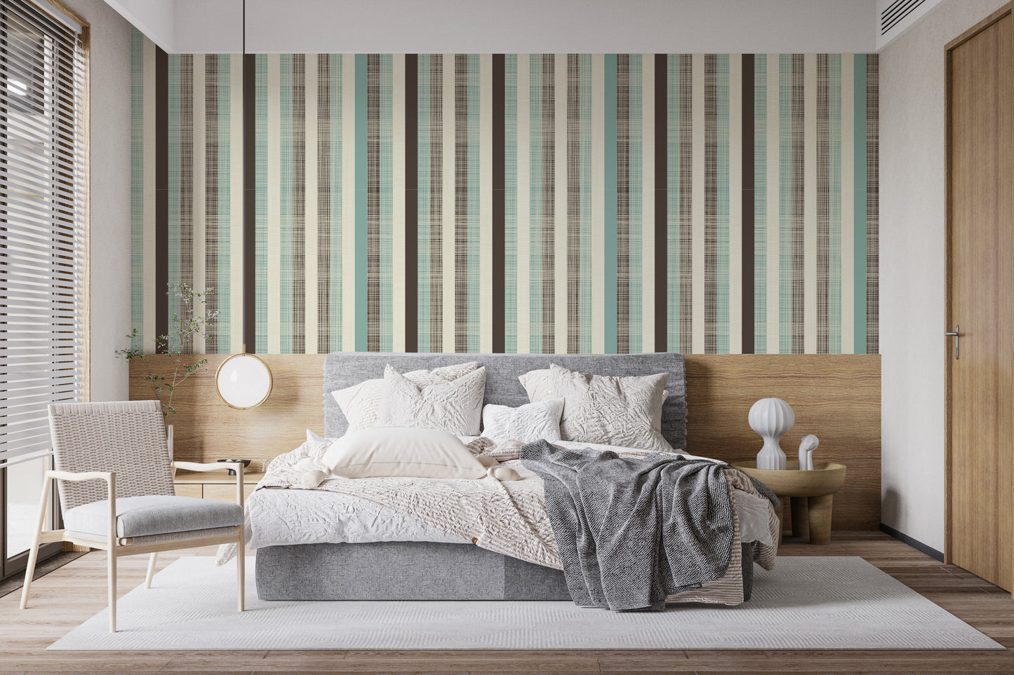 Striking vintage pastel mural wallpaper
