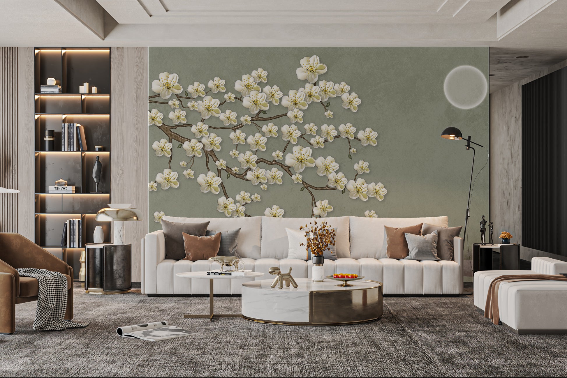 Peaceful Japanese Blossom Wall Mural
