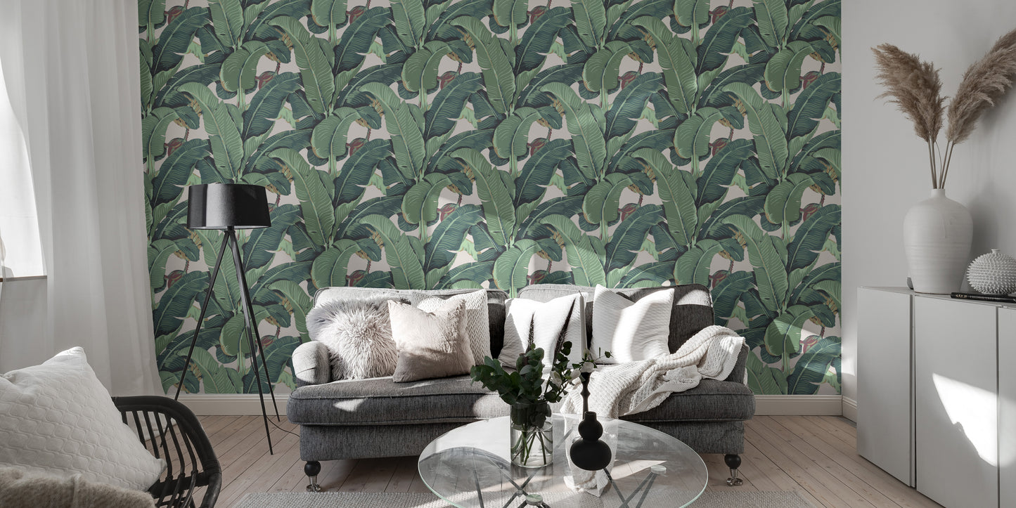 Banana Leaf Tropical Wallpaper For Walls