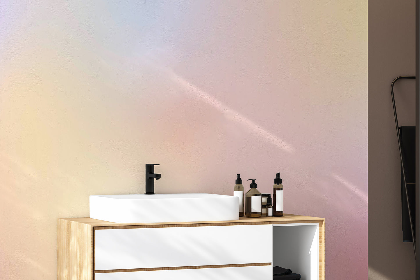 Subtle soft ombre delight mural for peaceful decor
