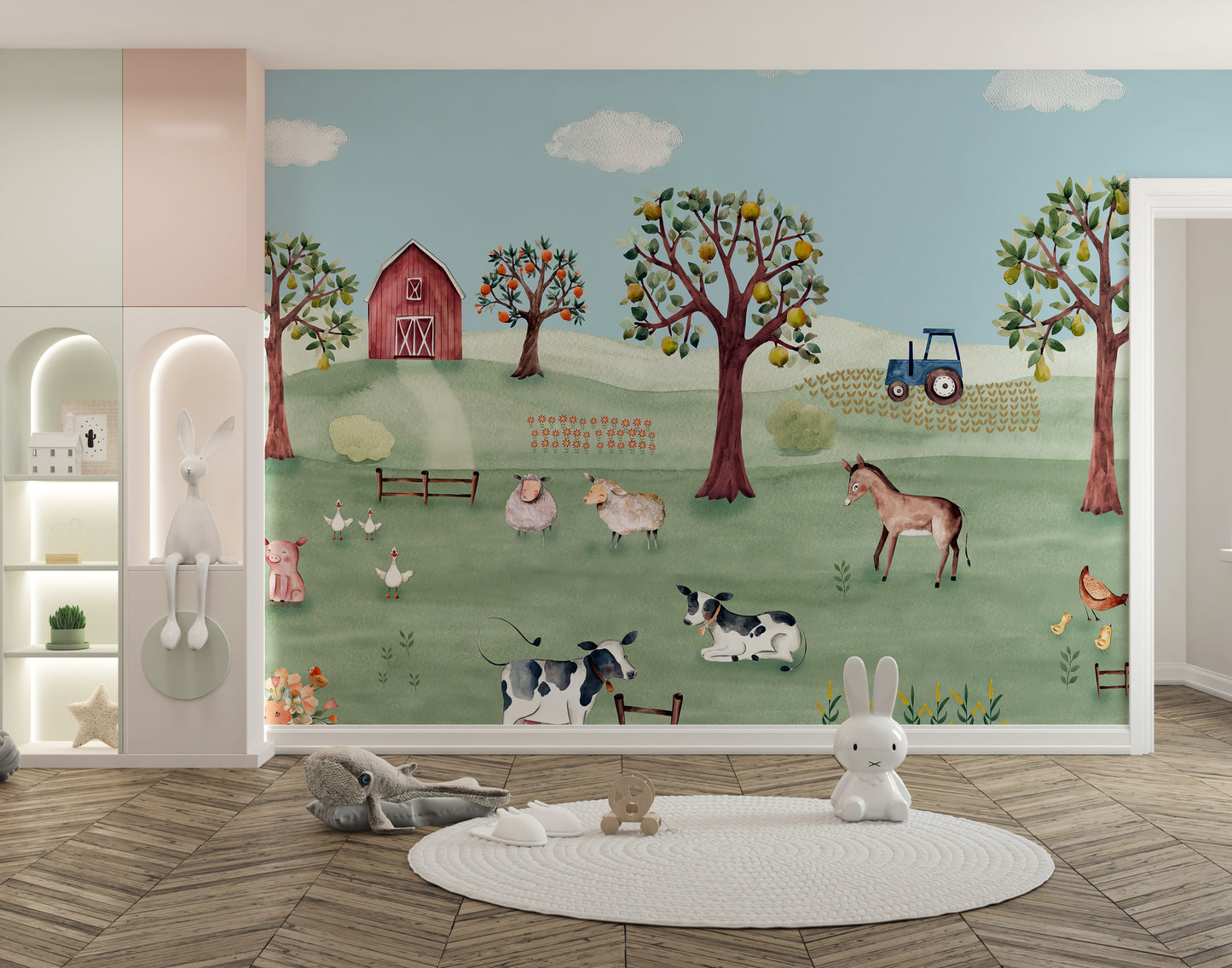 Rustic Farmyard Wall Mural