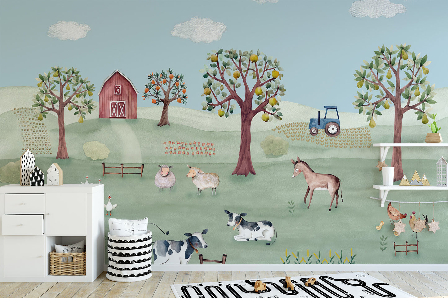 Rustic Farmyard Wall Mural