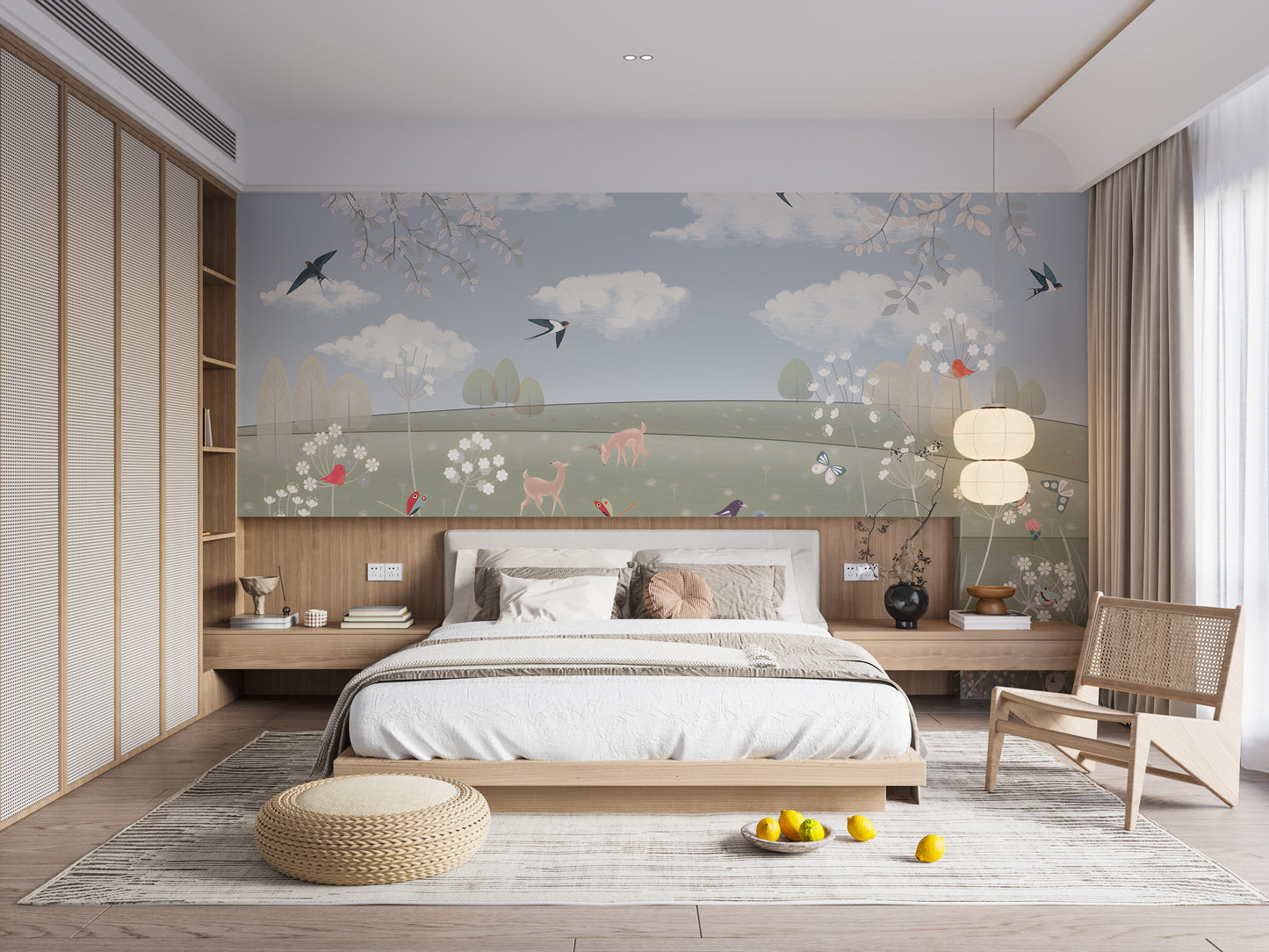 Whimsical Wonders Storybook Meadow Mural