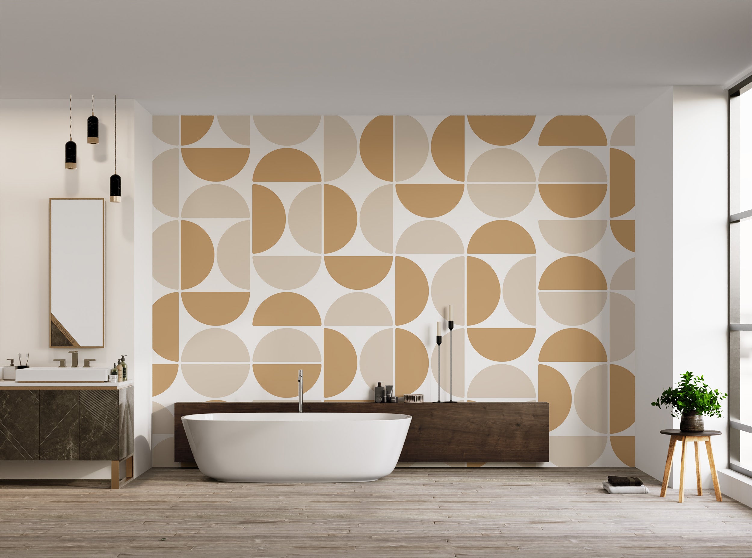 Abstract pattern wallpaper with modern geometric design
