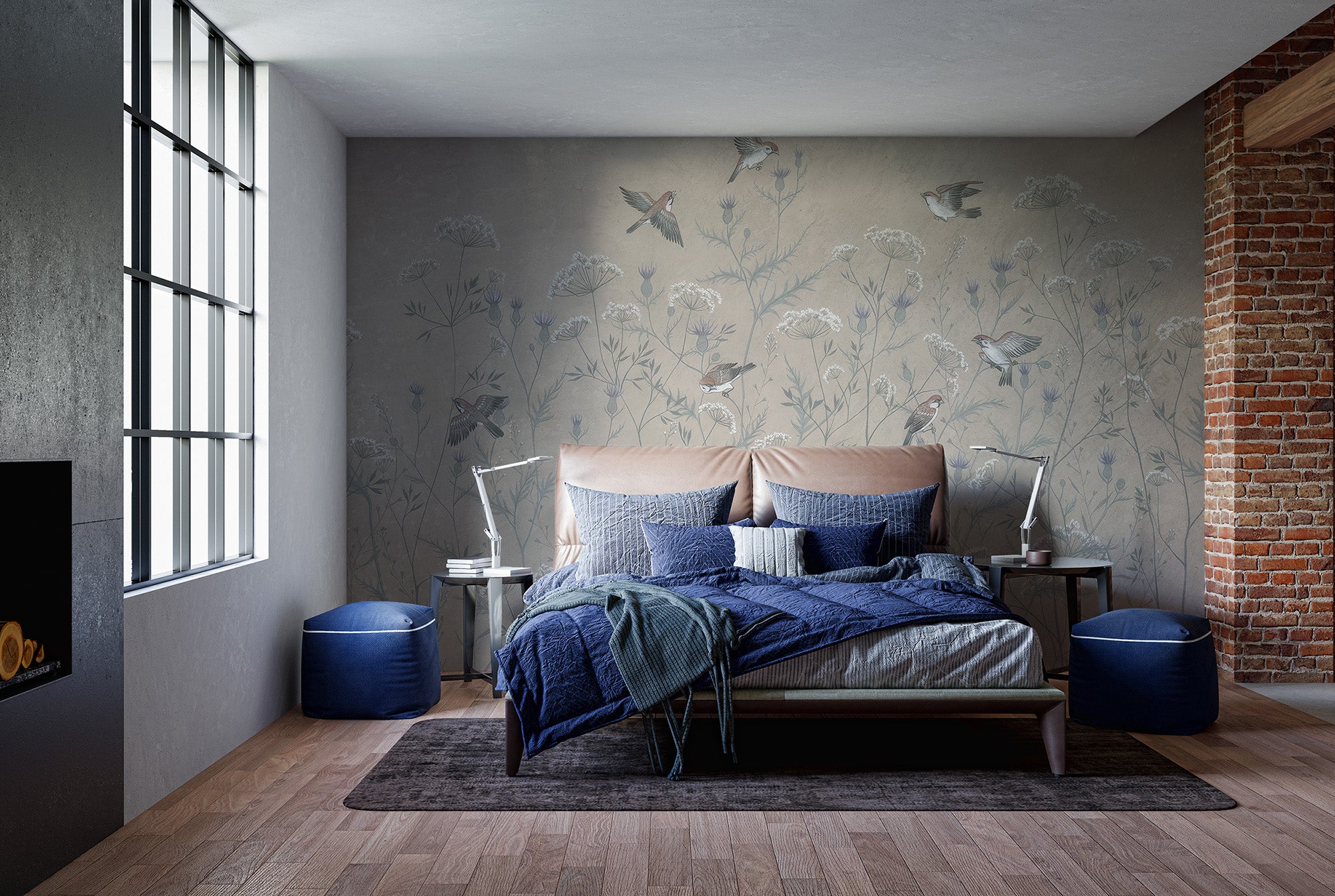 Soaring birds wallpaper mural for vibrant and serene spaces