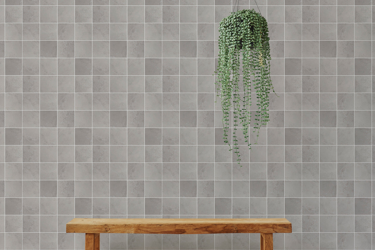 Ceramic Grey Color Tiles Seamless Pattern Wallpaper For Walls