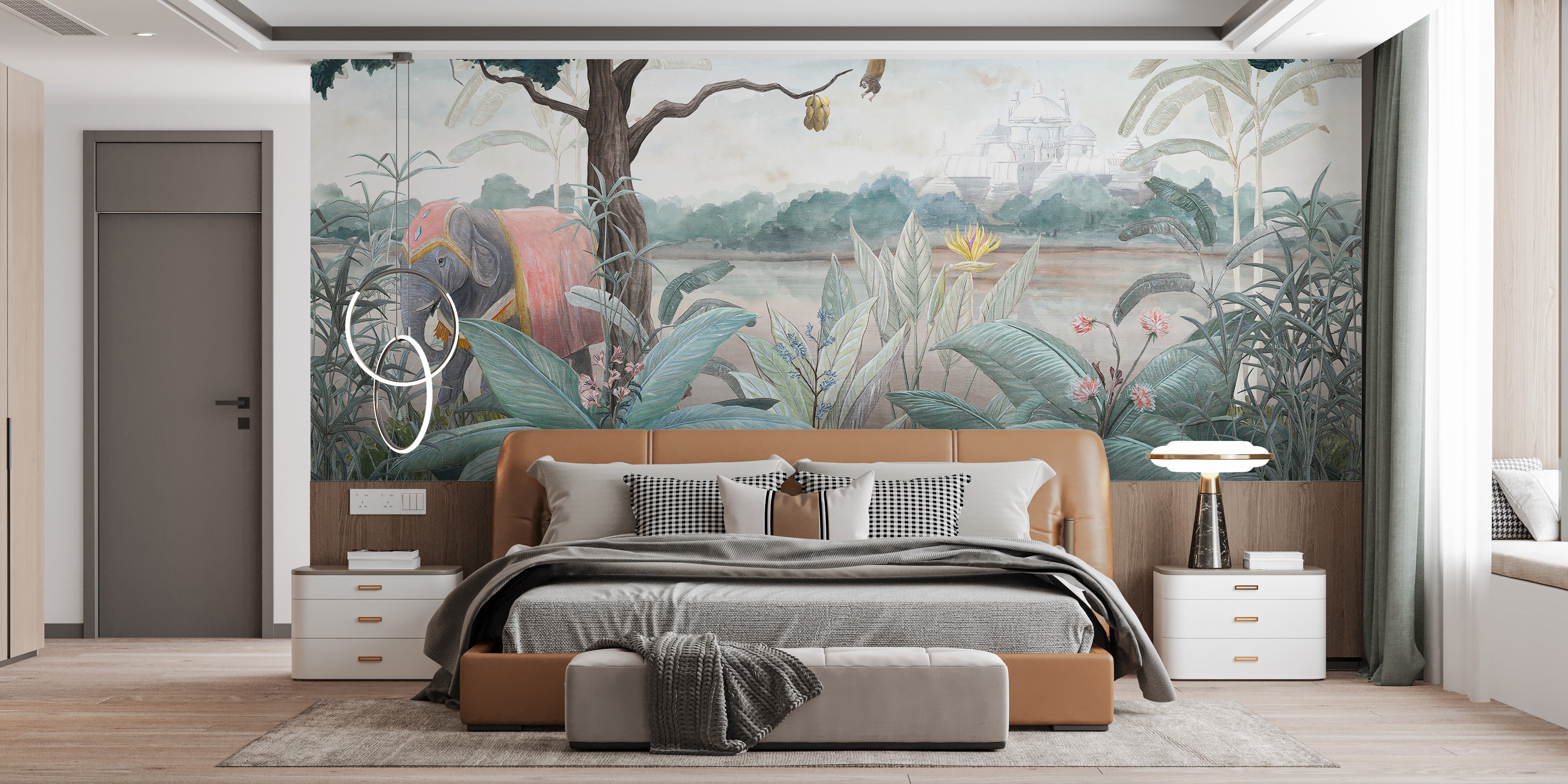 Elephant Watercolor Wall Covering