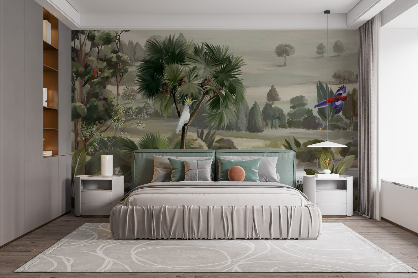 Tropical Birds Jungle Wall Mural