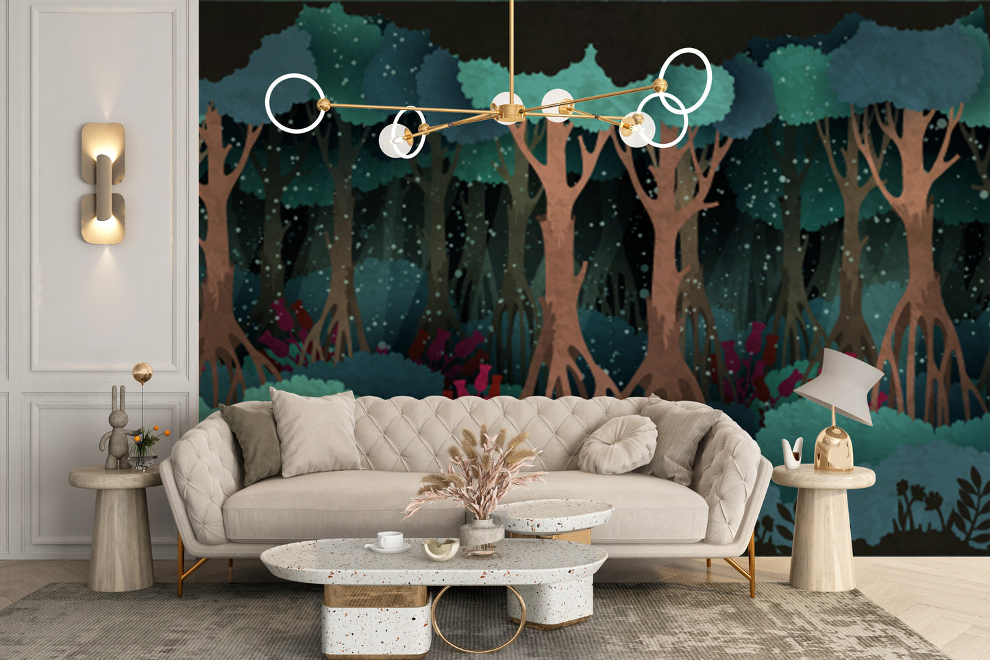 Captivating forest wallpaper mural wonder



