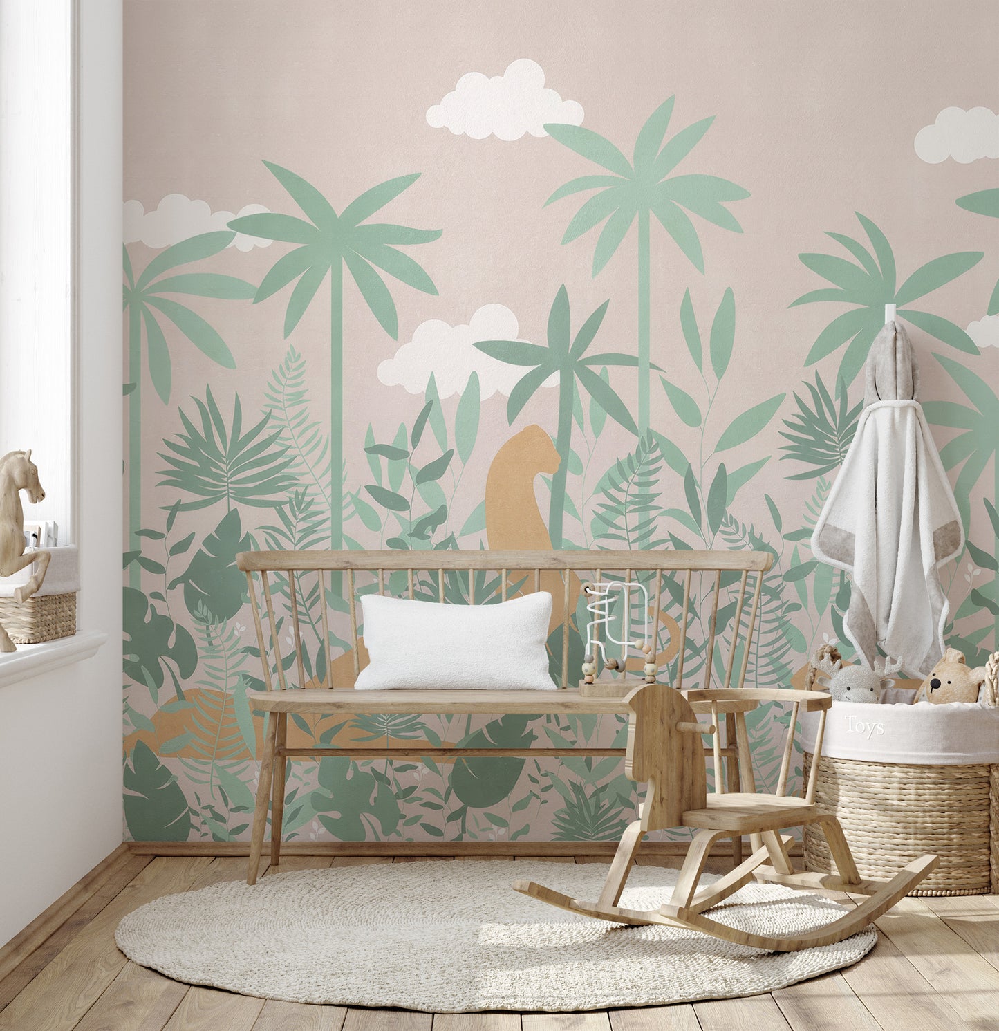 Leopard Jungle Wallpaper Mural for nature-inspired walls