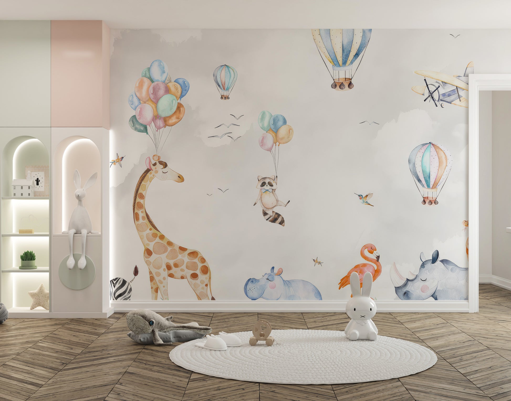 Animal Party Adventure Wallpaper Mural for lively walls