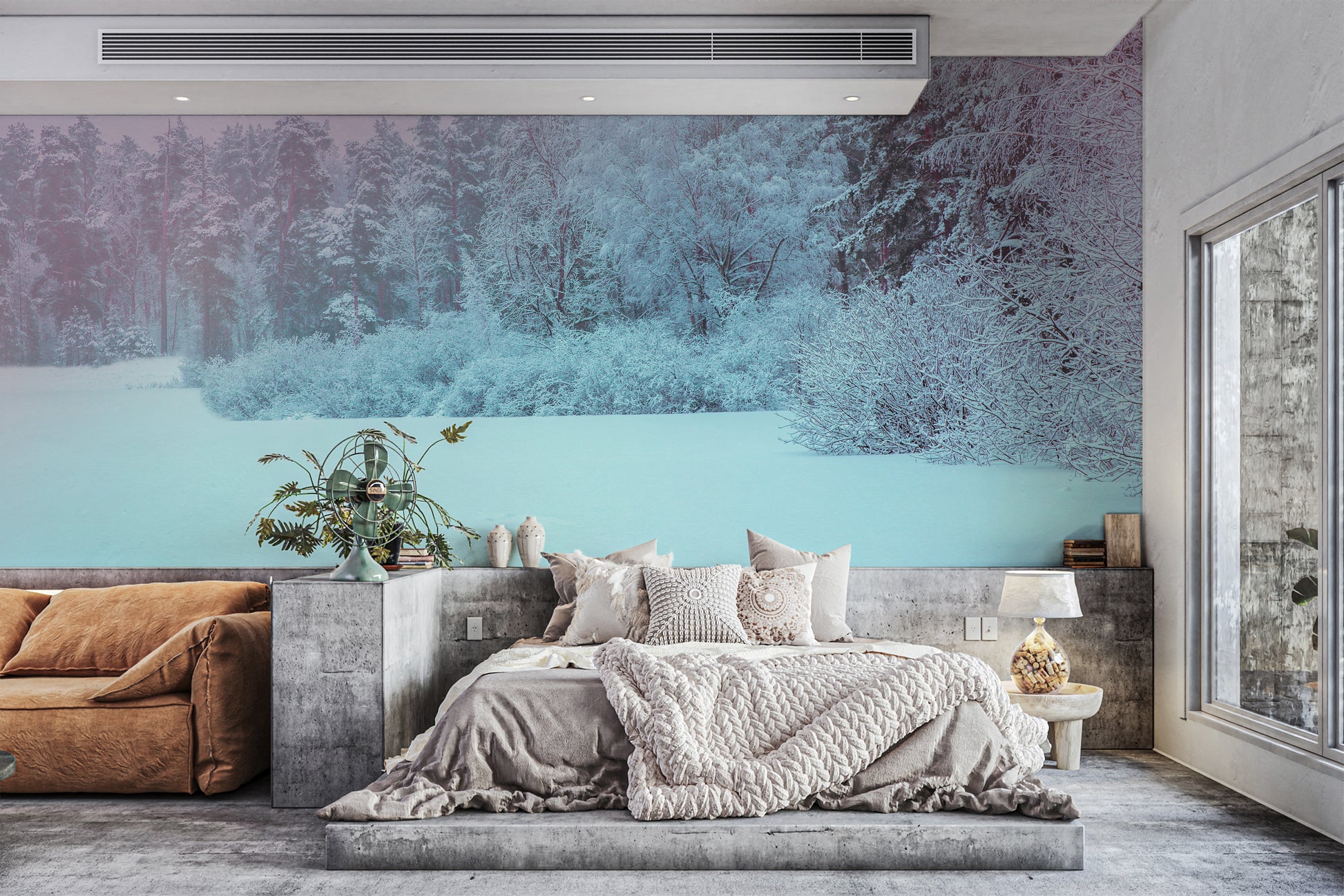 Elegant winter landscape wallpaper for walls