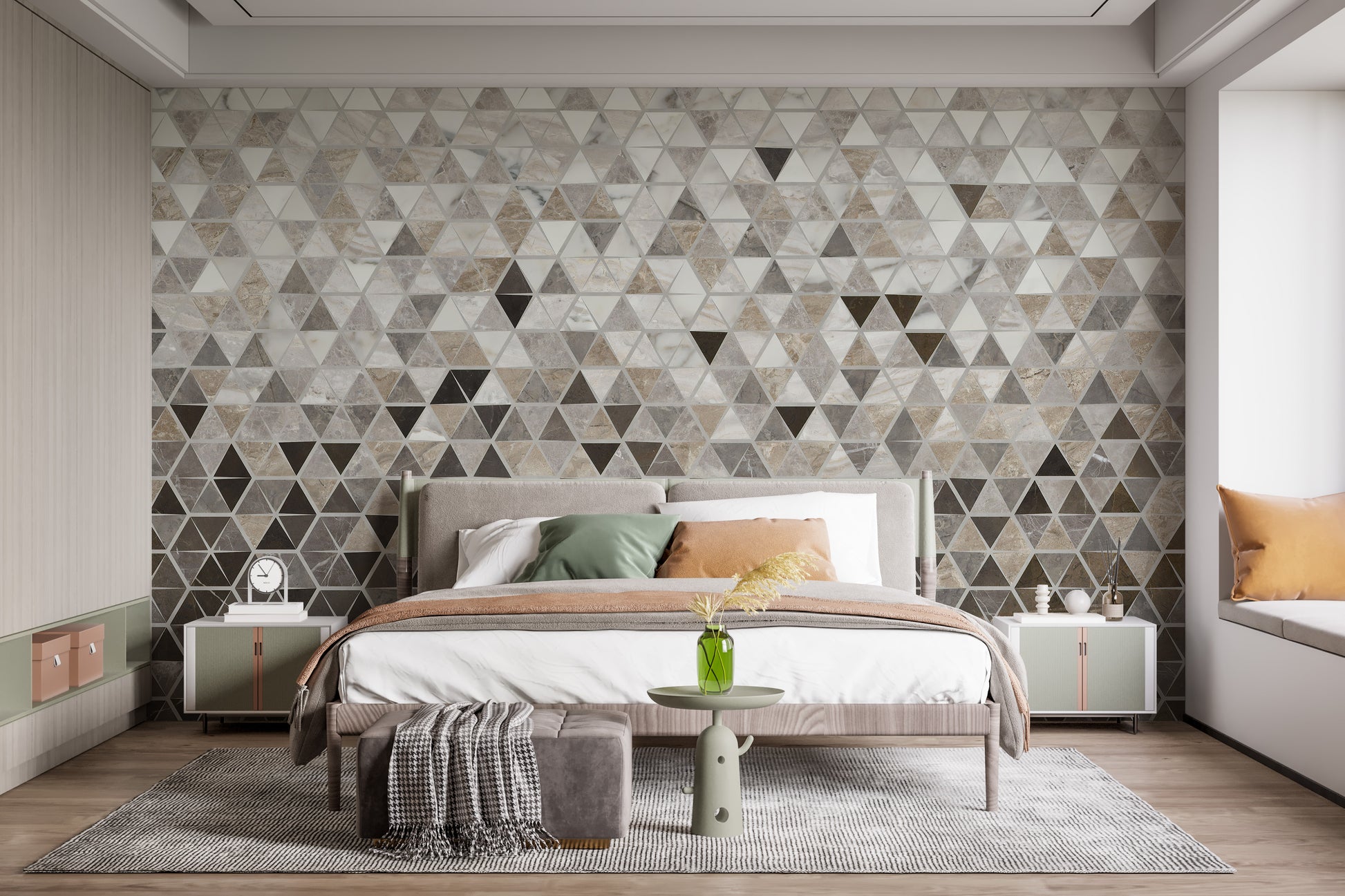 Elegant terrazzo pattern wallpaper mural.
