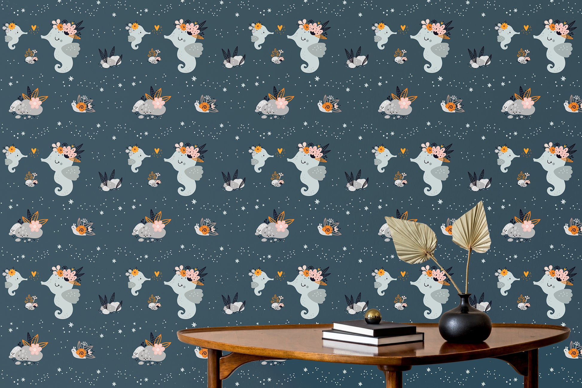 Sweet sea animals wallpaper perfect for nurseries