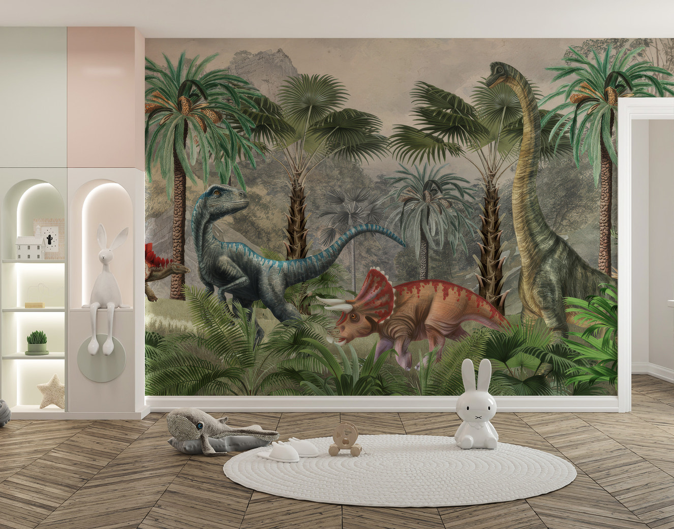 Kids Dinosaur Fantasy Wall Mural