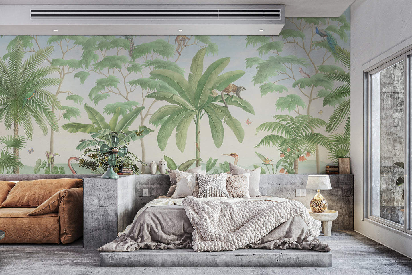 Tropical Jungle Wildlife Mural