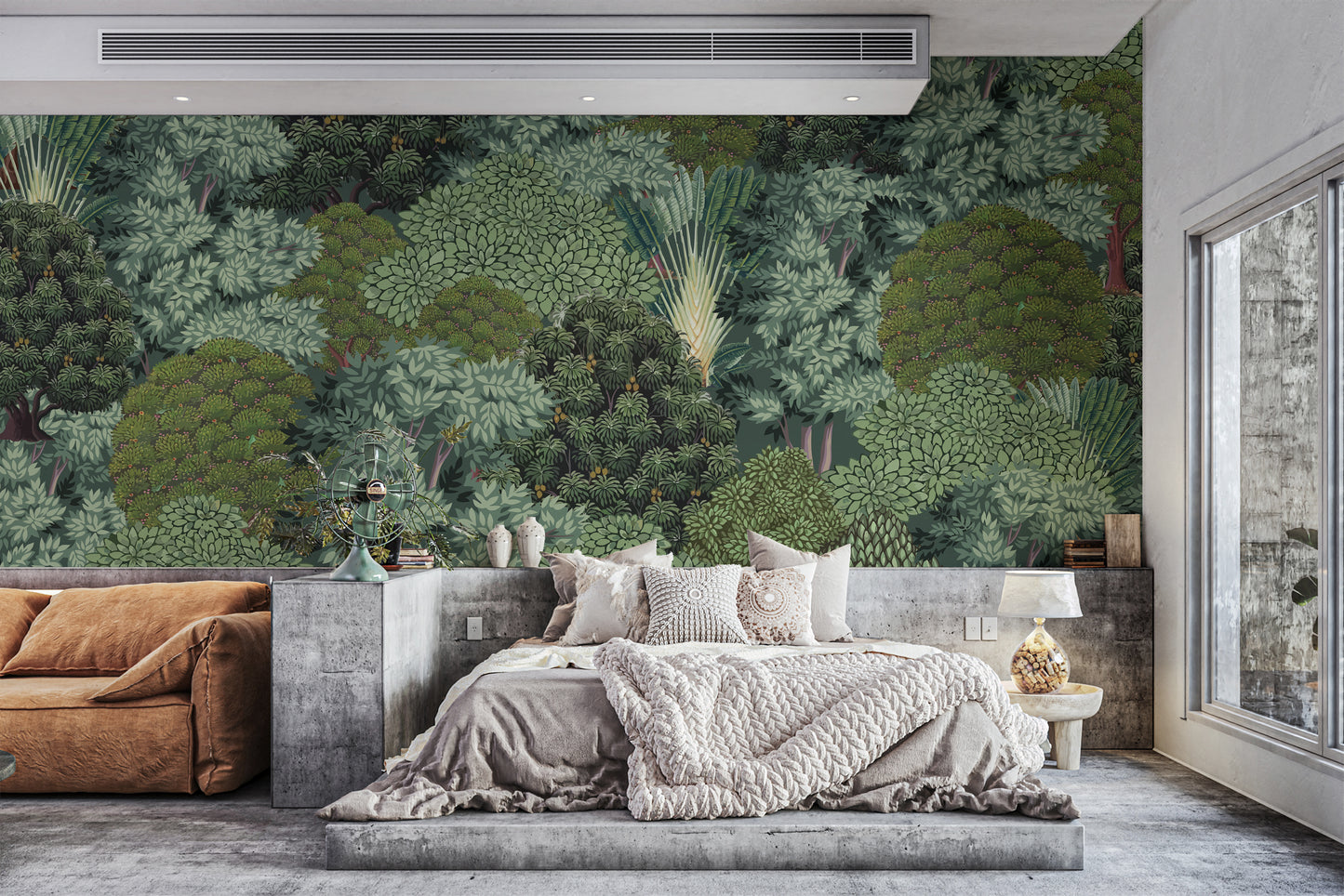 Exotic Tropical Jungle Canopy Mural