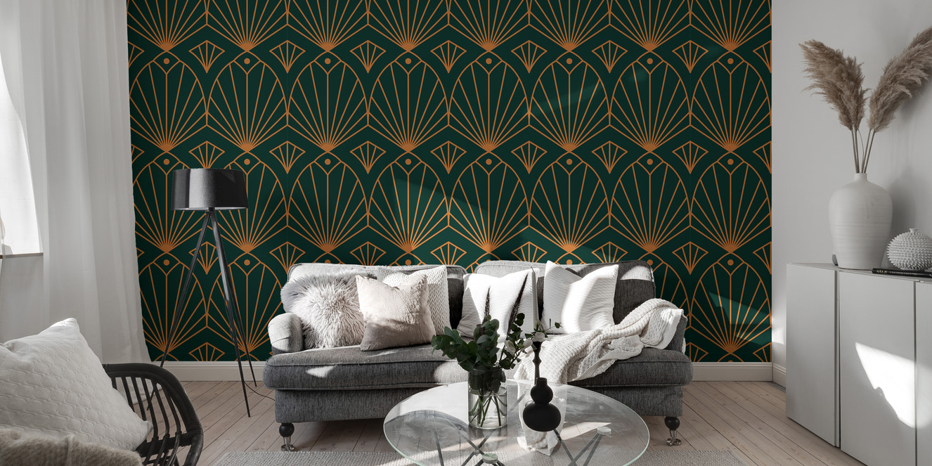 Seamless linear patterns in Art Deco style.