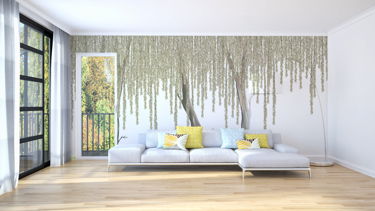 Hanging Flowers Tree Wallpaper Mural for Elegant Walls