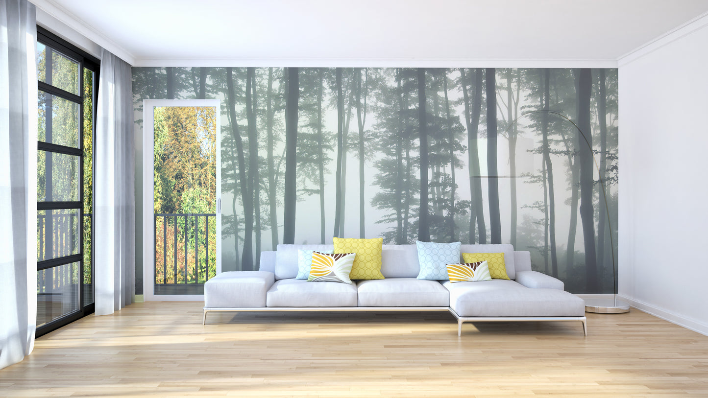 Rustic towering timberland nature wall decor
