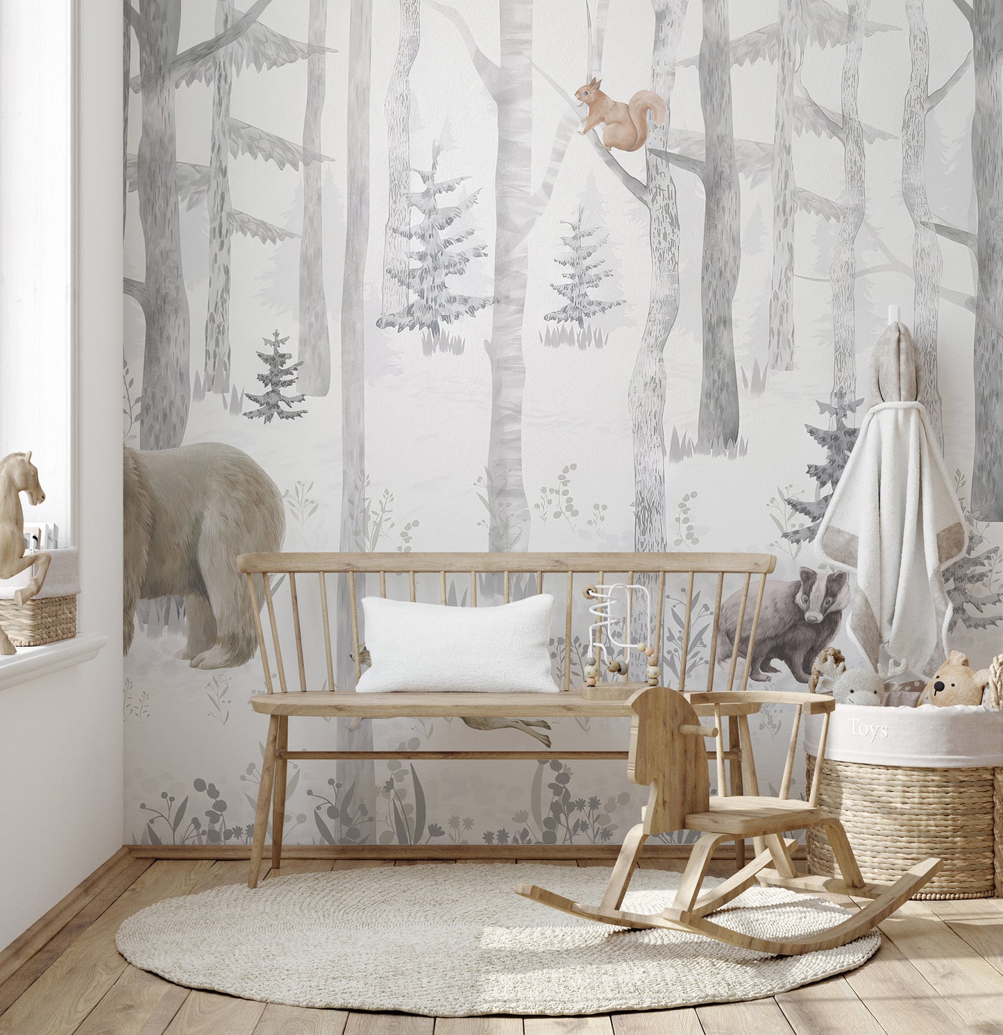 Winter Wildlife Wallpaper Mural for an outdoor look