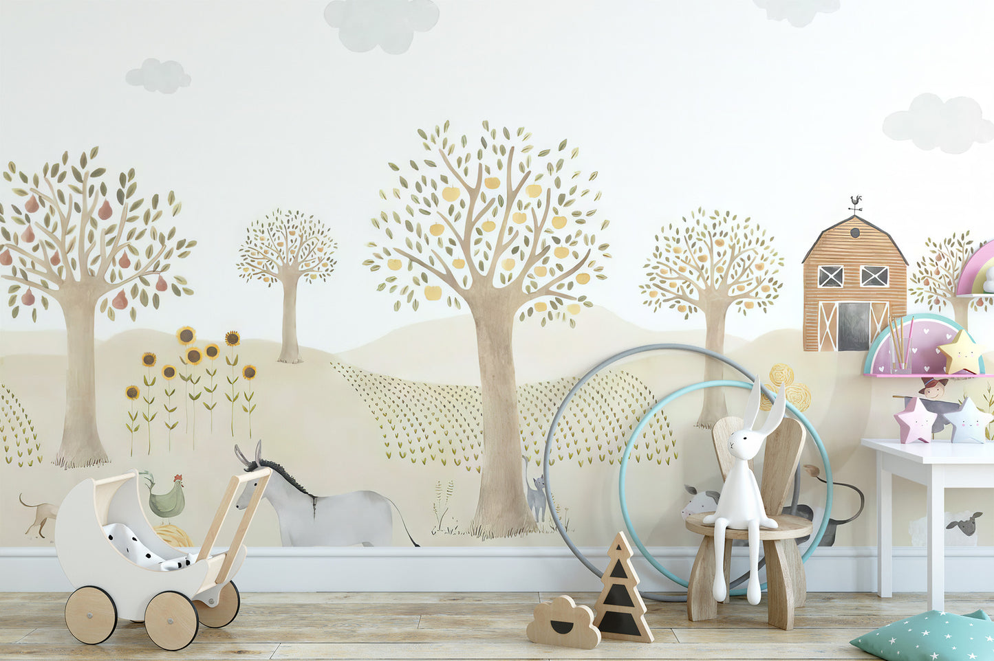 Farm Animals Adventure Wall Mural