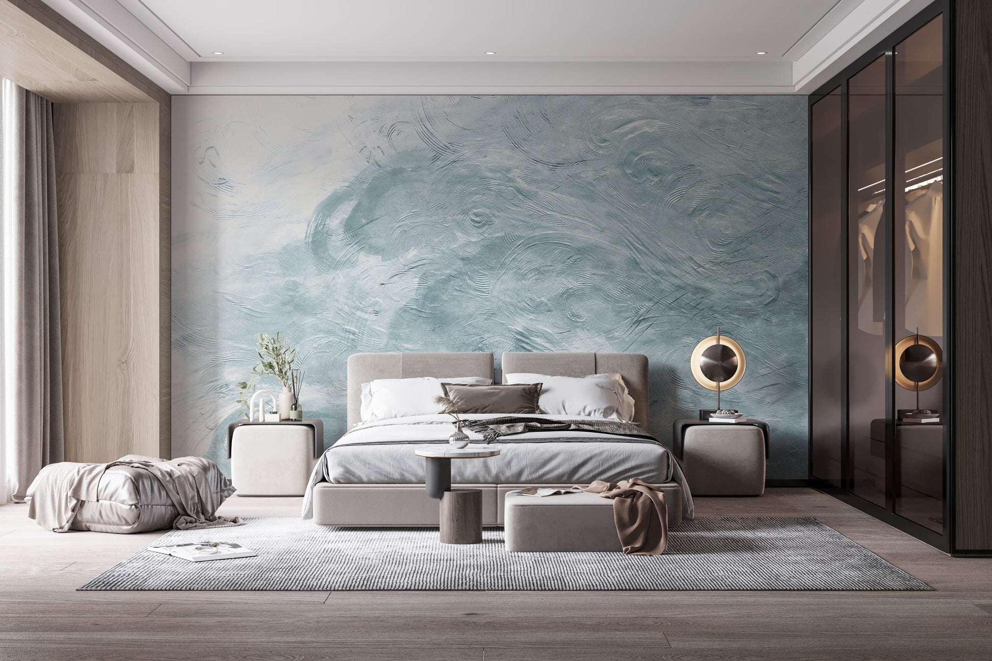 Blue Waves Wall Mural