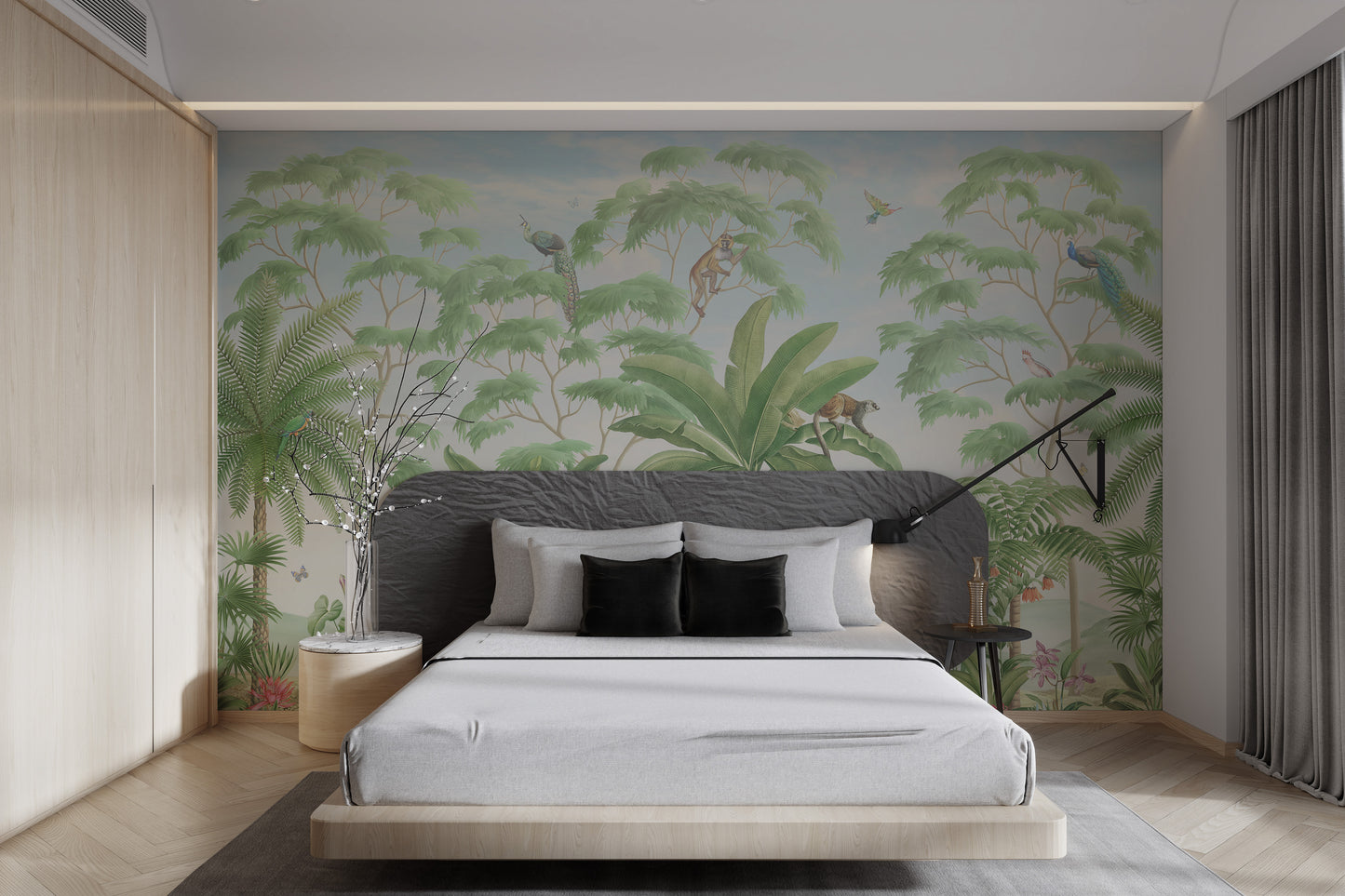 Tropical Jungle Wildlife Mural