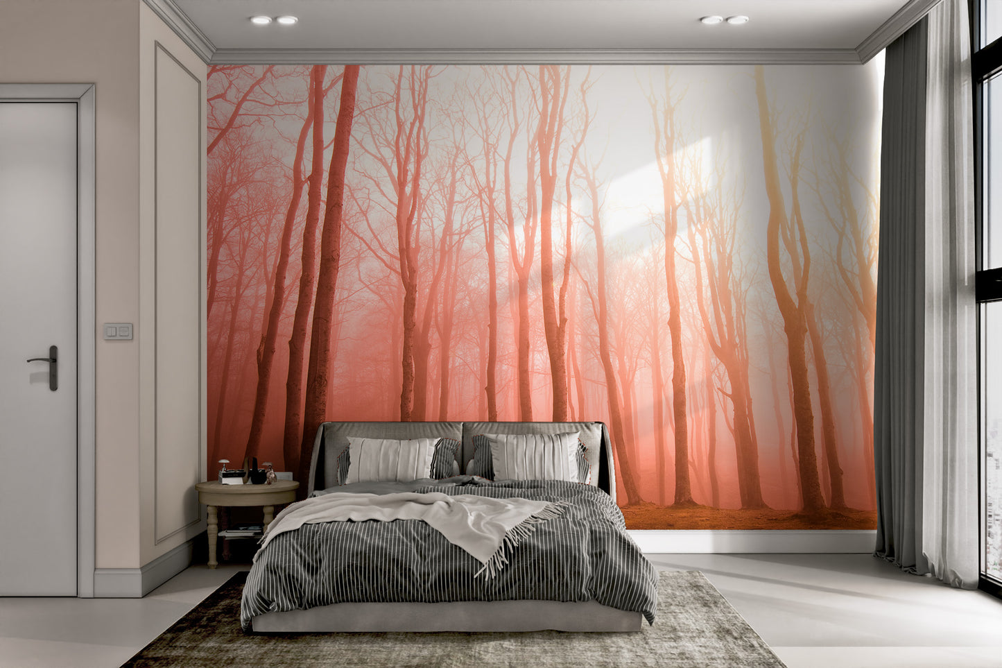 Moody nature wallpaper with sunset tones
