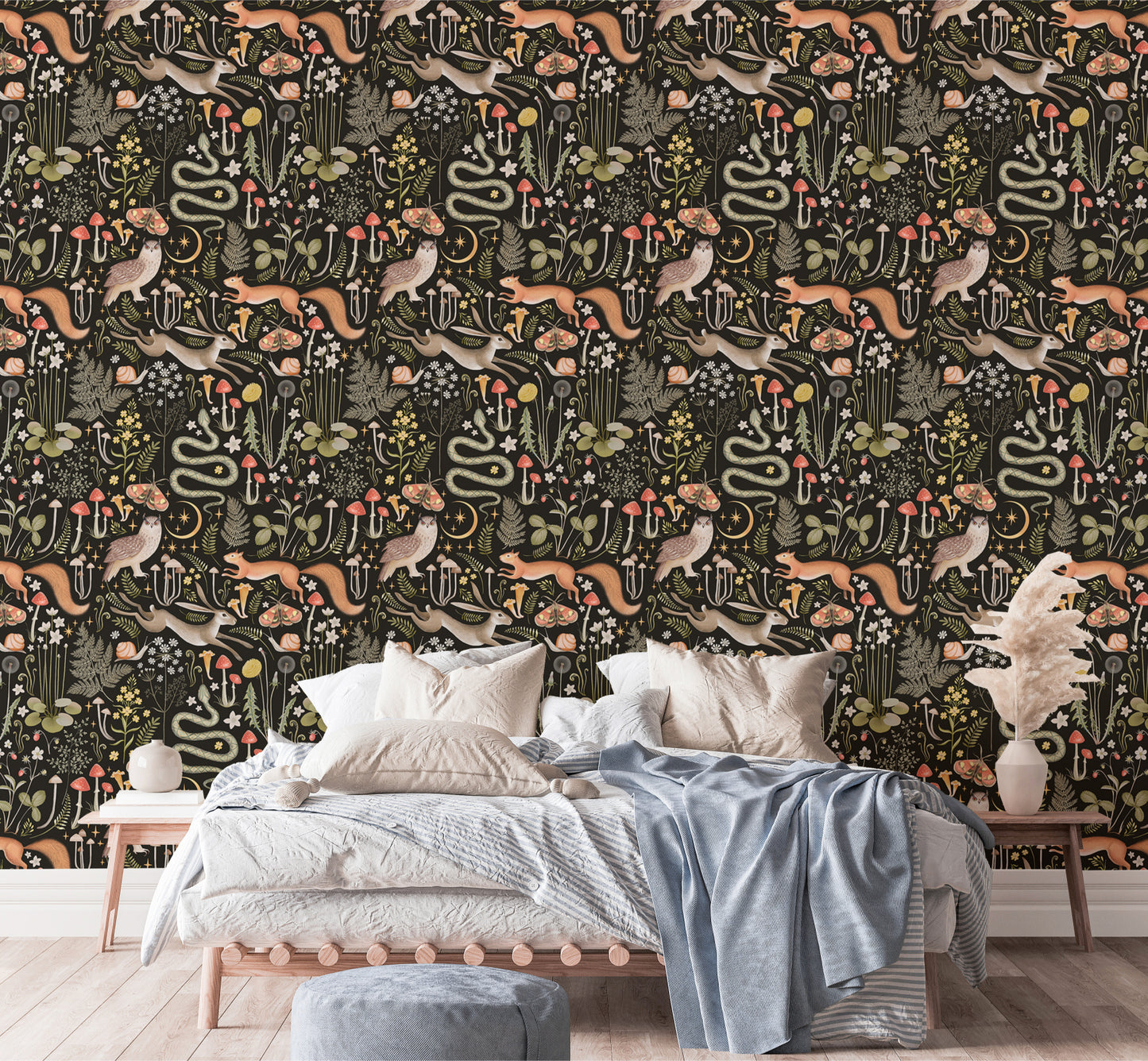 Elegant fairy forest wallpaper for enchanting interiors