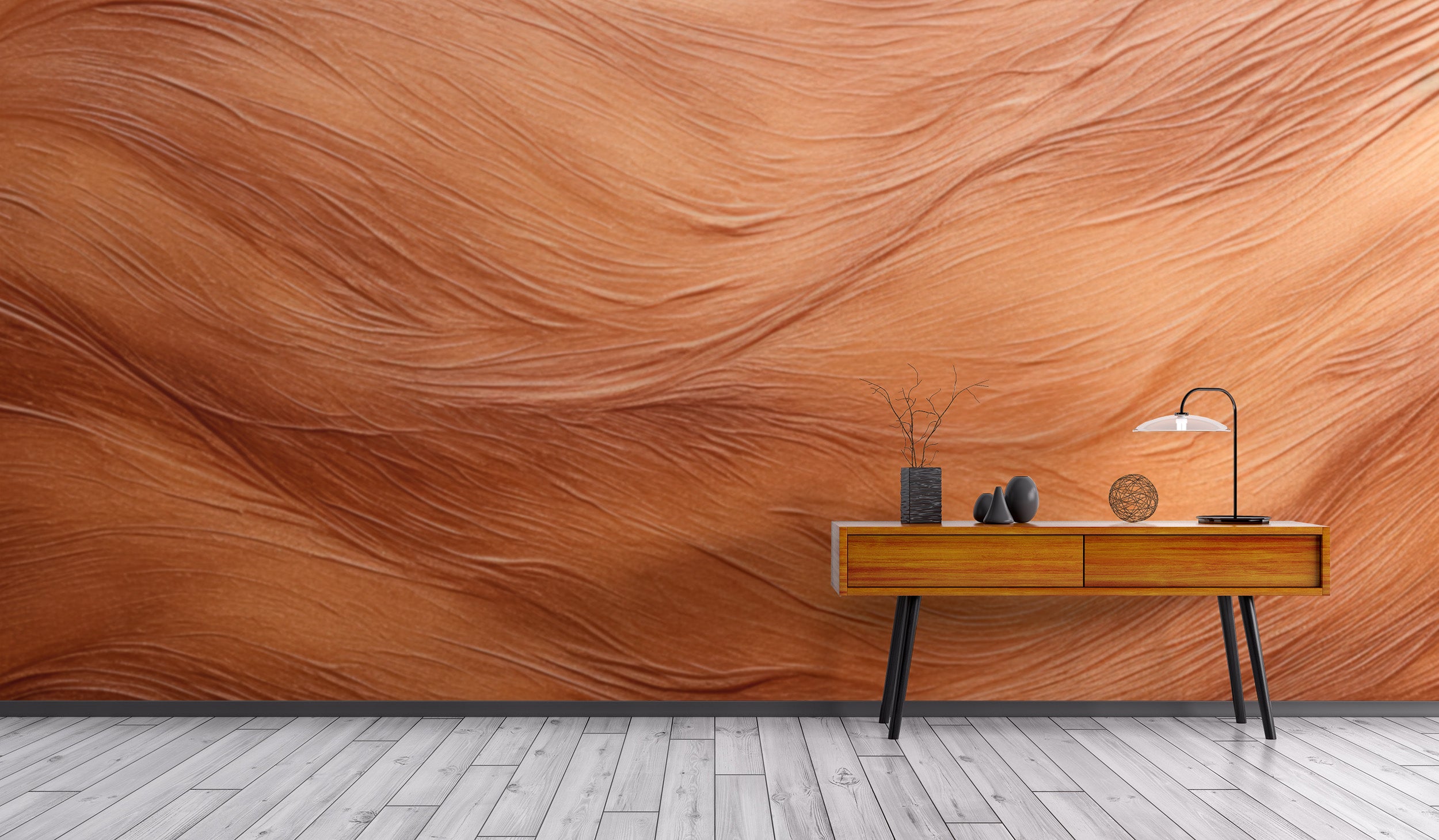 Artistic abstract desert waves wallpaper for unique rooms
