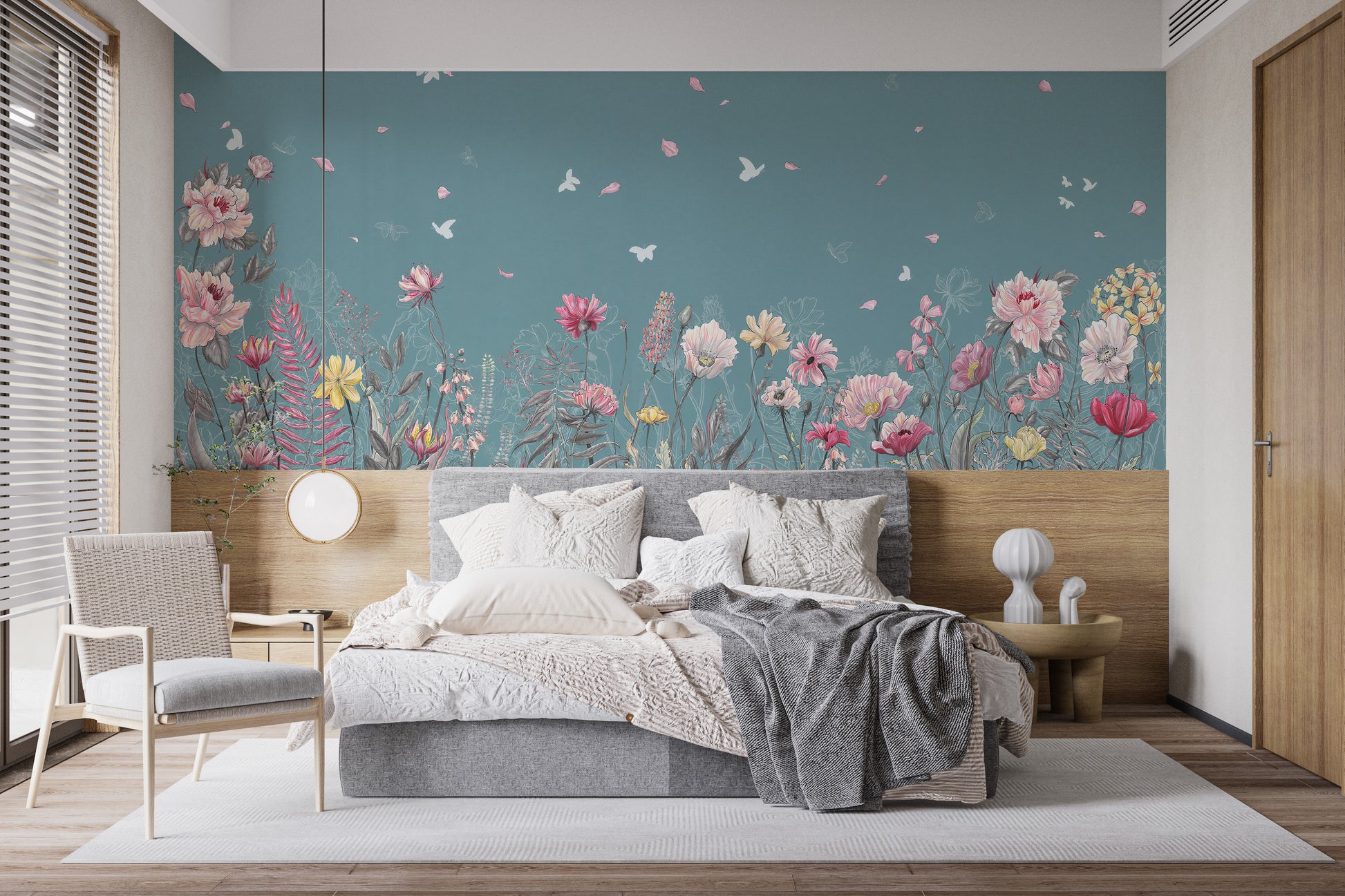 Floral Butterfly Wall Mural