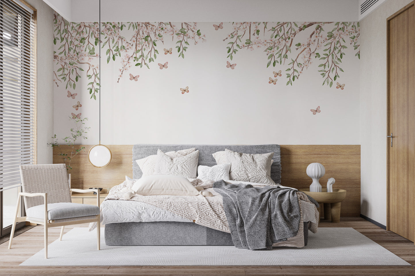 Nature-inspired petal ballet design for serene wall decor
