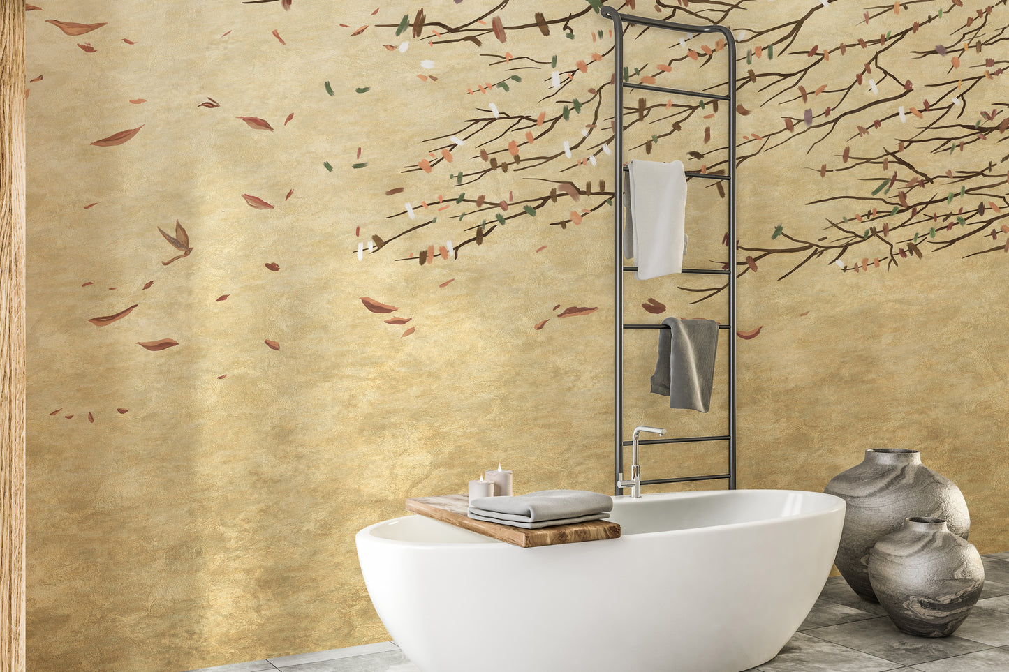 Delicate Cherry Blossom Wall Mural for Stylish Walls