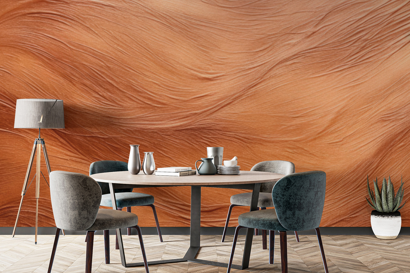 Modern abstract desert waves mural for stylish decor
