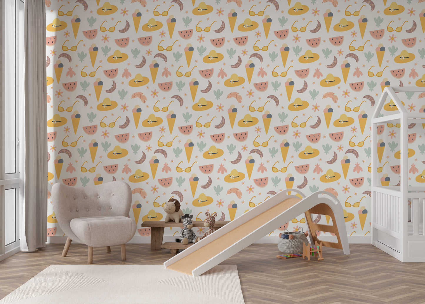 Colorful Summer Fun Wallpaper Mural