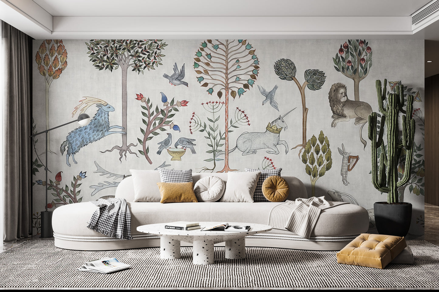 Removable mythical creature wonderland wallpaper for walls