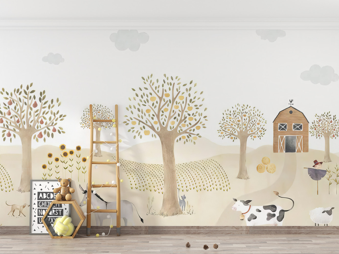 Farm Animals Adventure Wall Mural