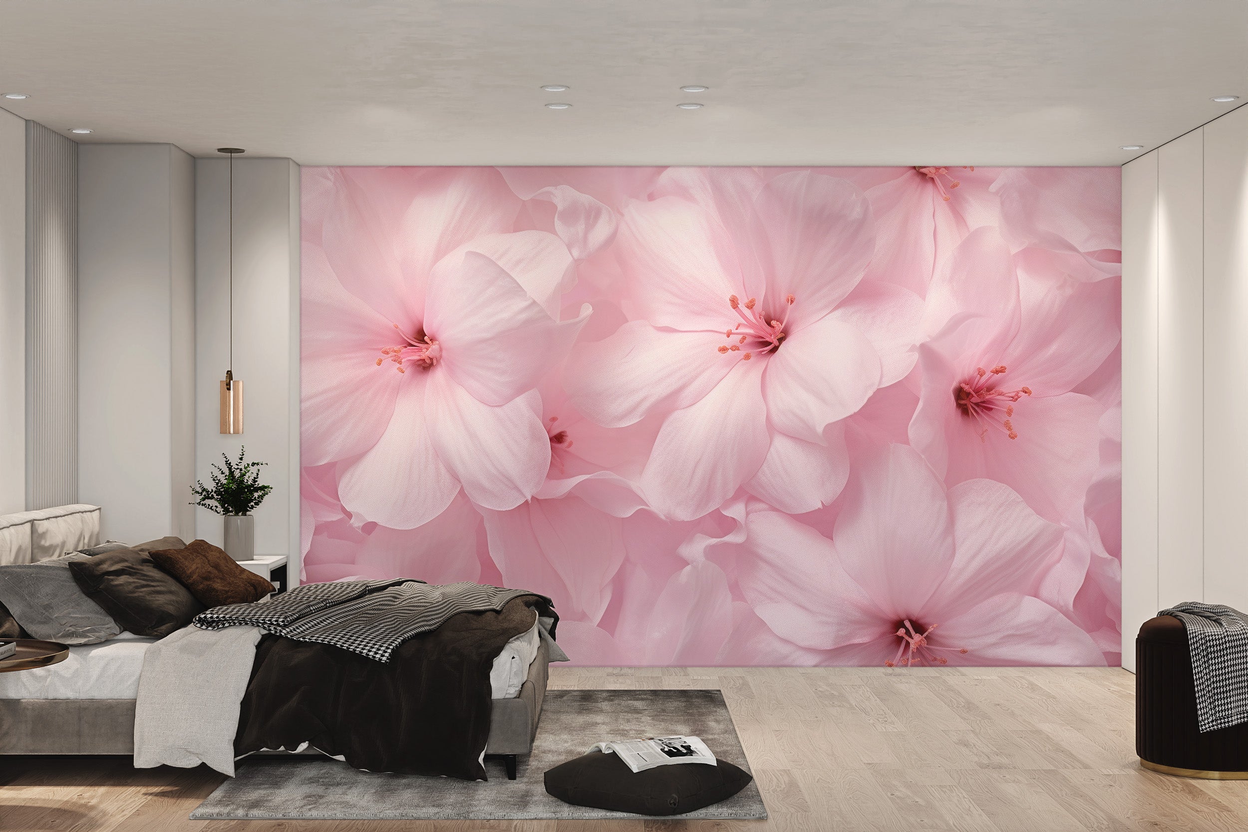 Elegant pastel blossom wall decor
