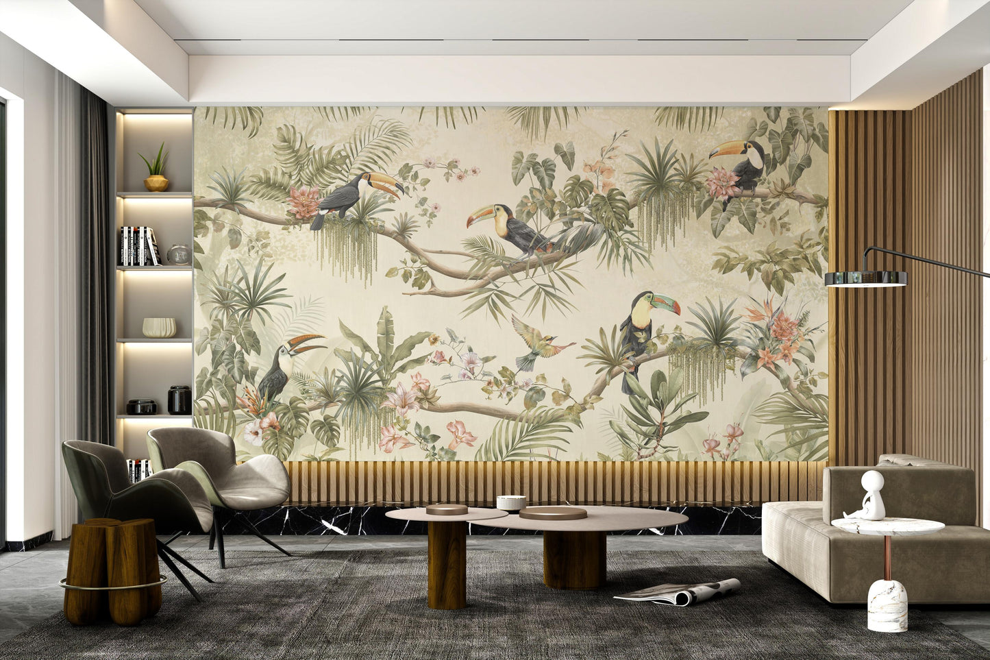 Tropical Toucan Jungle Wallpaper Mural