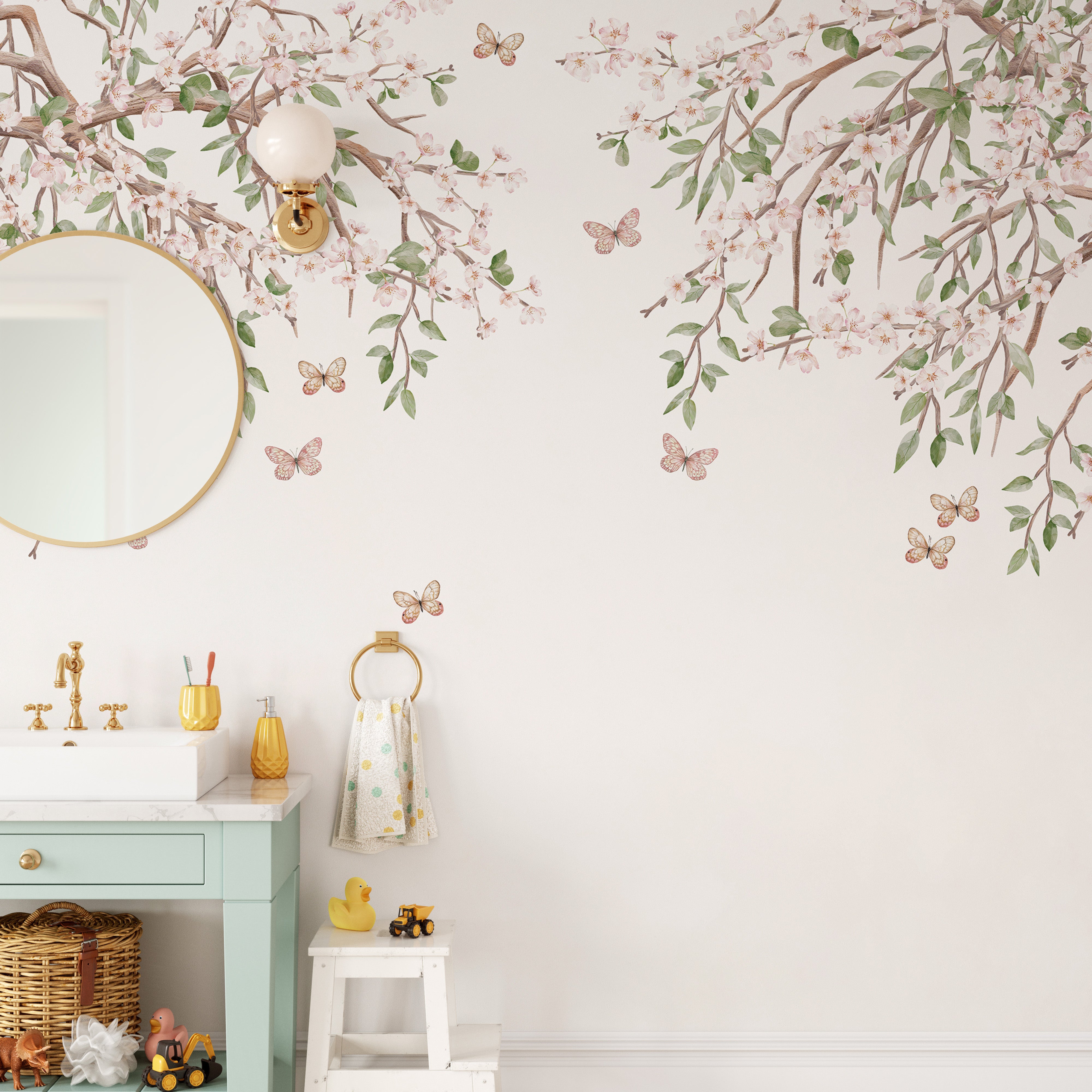 Nature-inspired petal ballet design for serene wall decor
